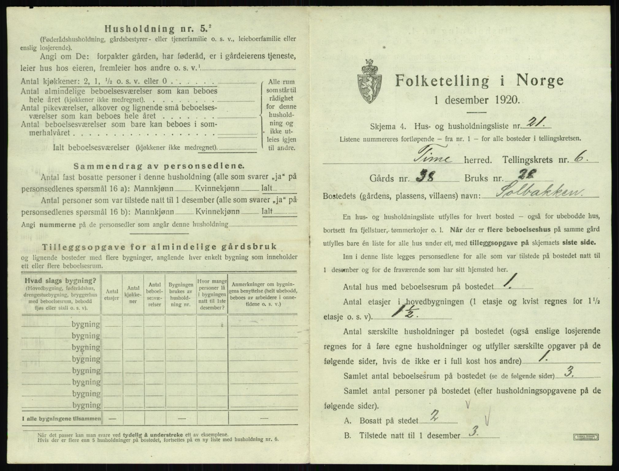 SAST, 1920 census for Time, 1920, p. 1011