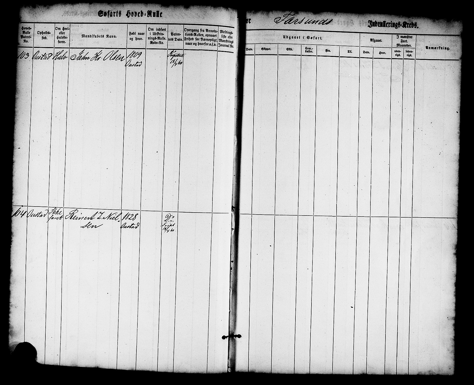 Farsund mønstringskrets, AV/SAK-2031-0017/F/Fb/L0013: Hovedrulle nr 1-574, Z-5, 1860-1869, p. 53