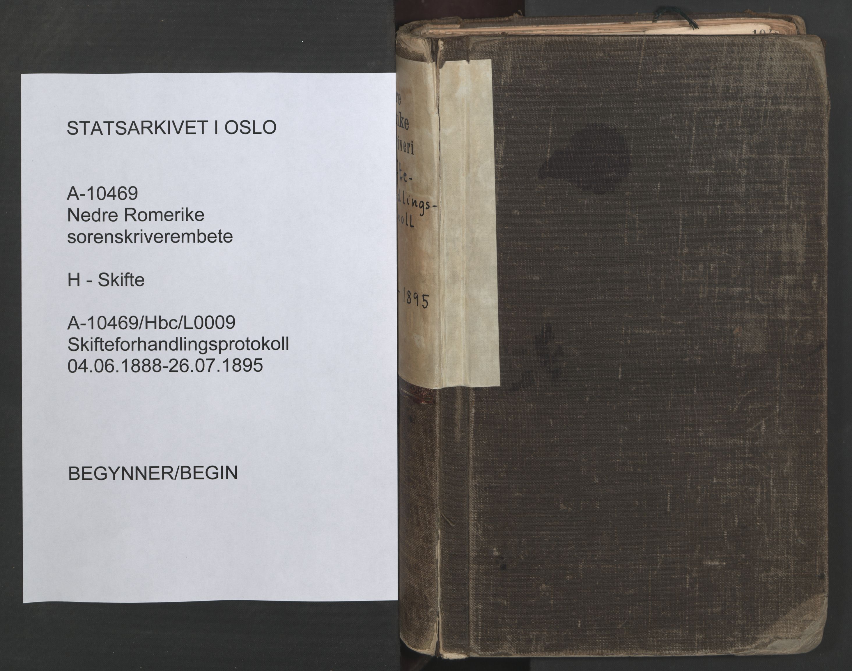 Nedre Romerike sorenskriveri, SAO/A-10469/H/He/Heb/L0009: Skiftebehandlingsprotokoll, 1888-1895