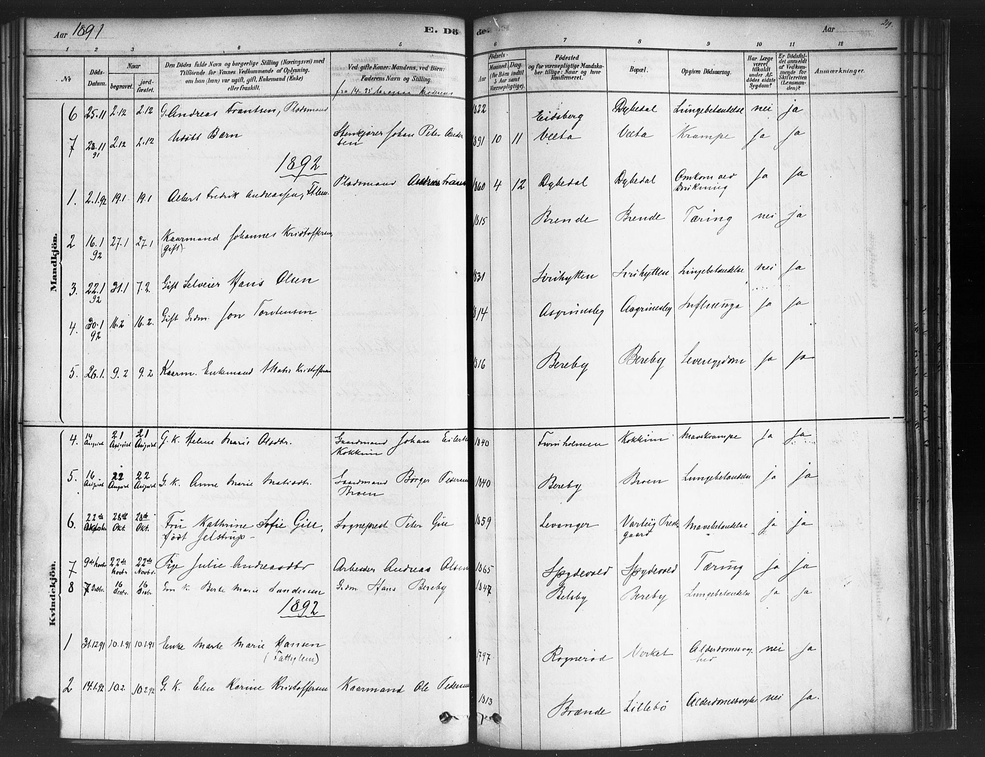 Varteig prestekontor Kirkebøker, SAO/A-10447a/F/Fa/L0002: Parish register (official) no. 2, 1878-1899, p. 219