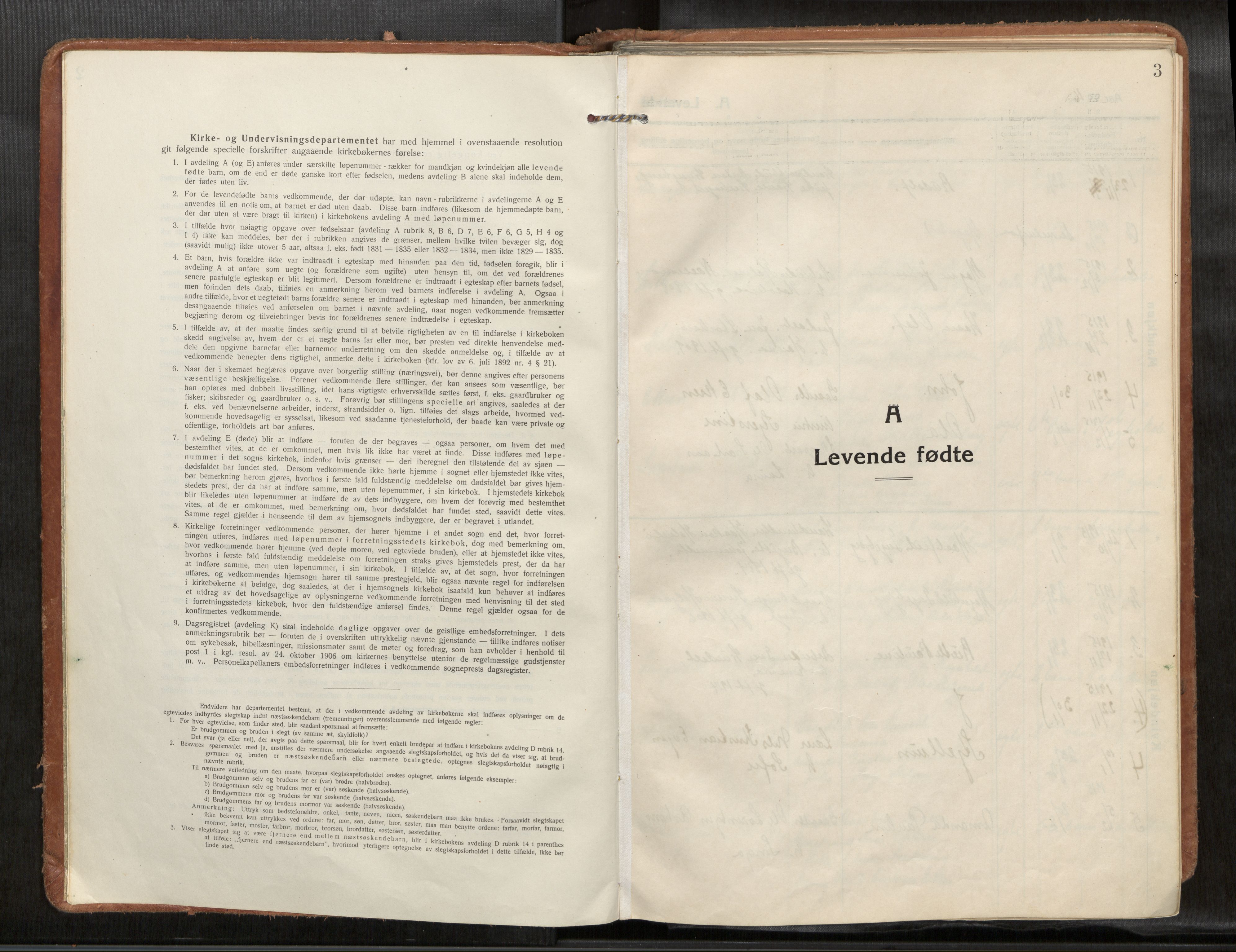 Verdal sokneprestkontor, SAT/A-1156/2/H/Haa/L0004: Parish register (official) no. 4, 1916-1928, p. 3