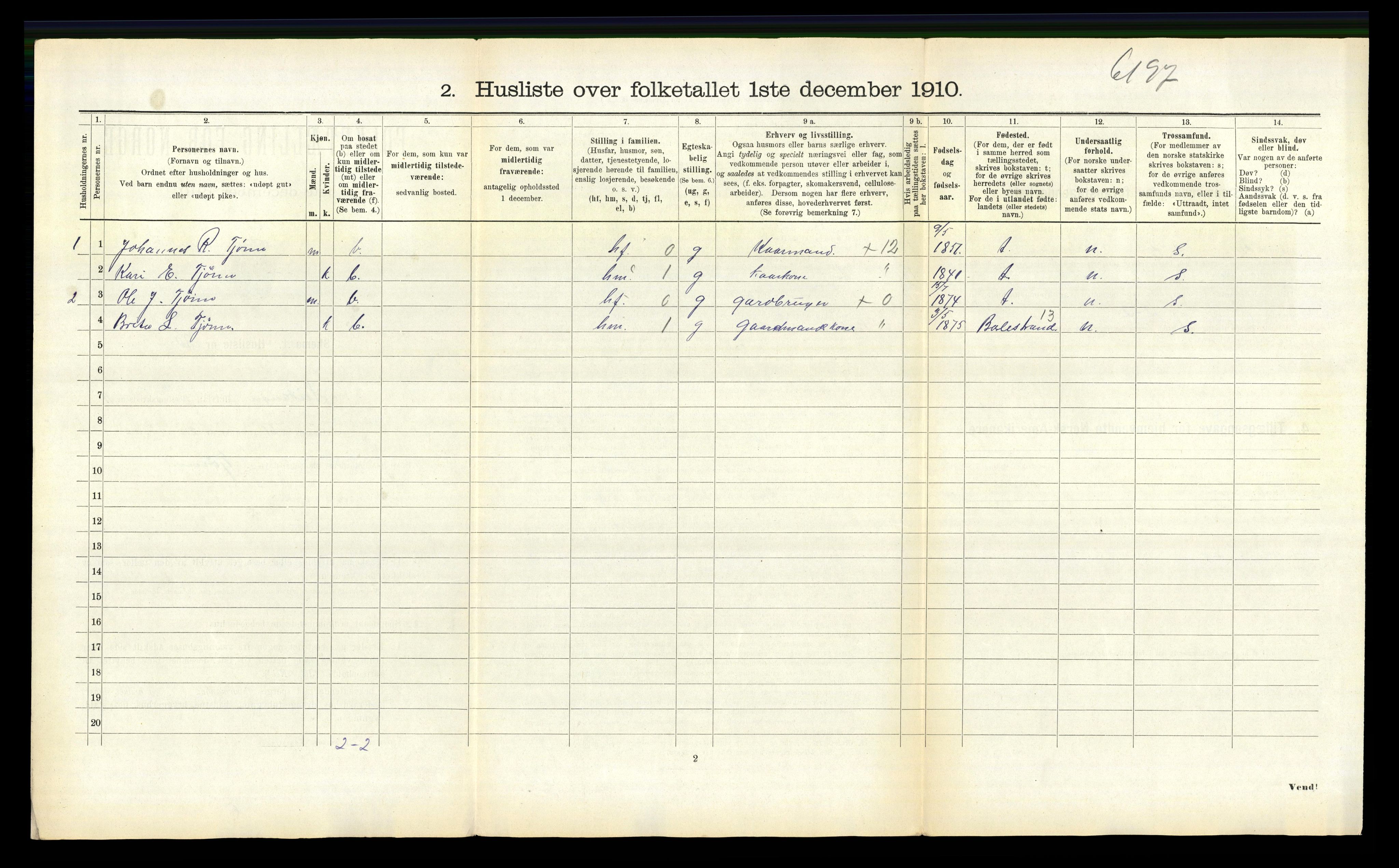 RA, 1910 census for Leikanger, 1910, p. 895