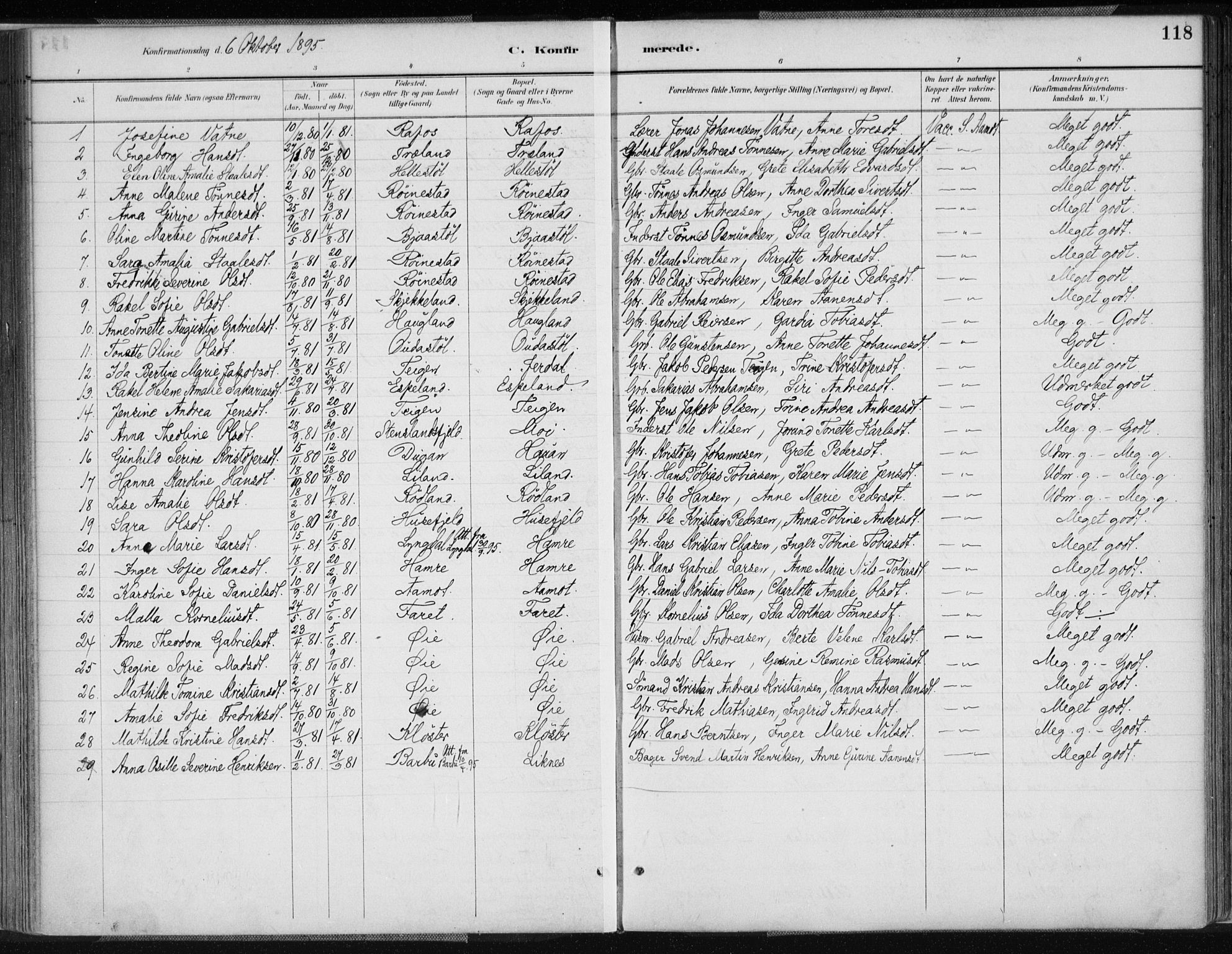 Kvinesdal sokneprestkontor, AV/SAK-1111-0026/F/Fa/Fab/L0008: Parish register (official) no. A 8, 1886-1897, p. 118