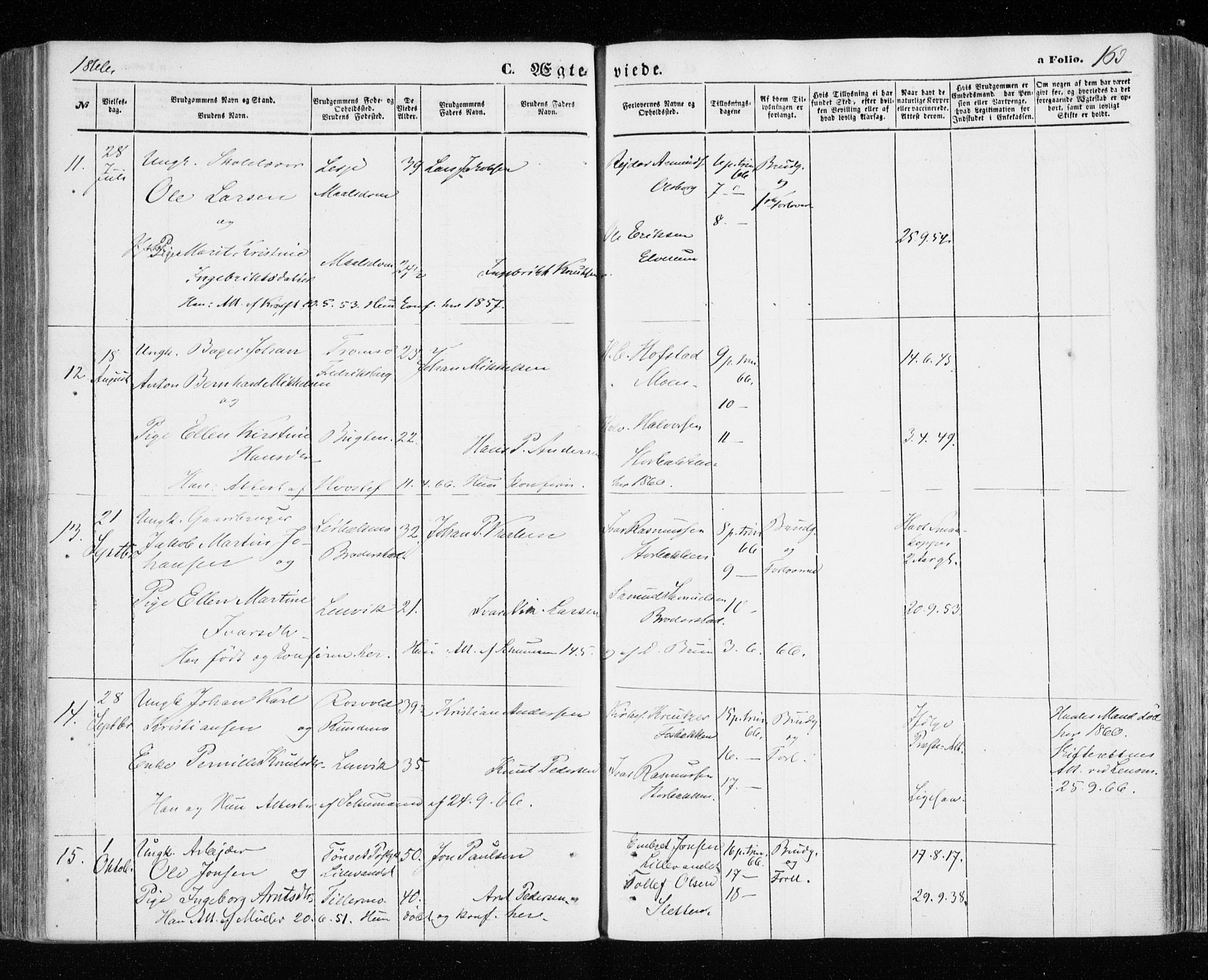 Målselv sokneprestembete, AV/SATØ-S-1311/G/Ga/Gaa/L0004kirke: Parish register (official) no. 4, 1863-1872, p. 163