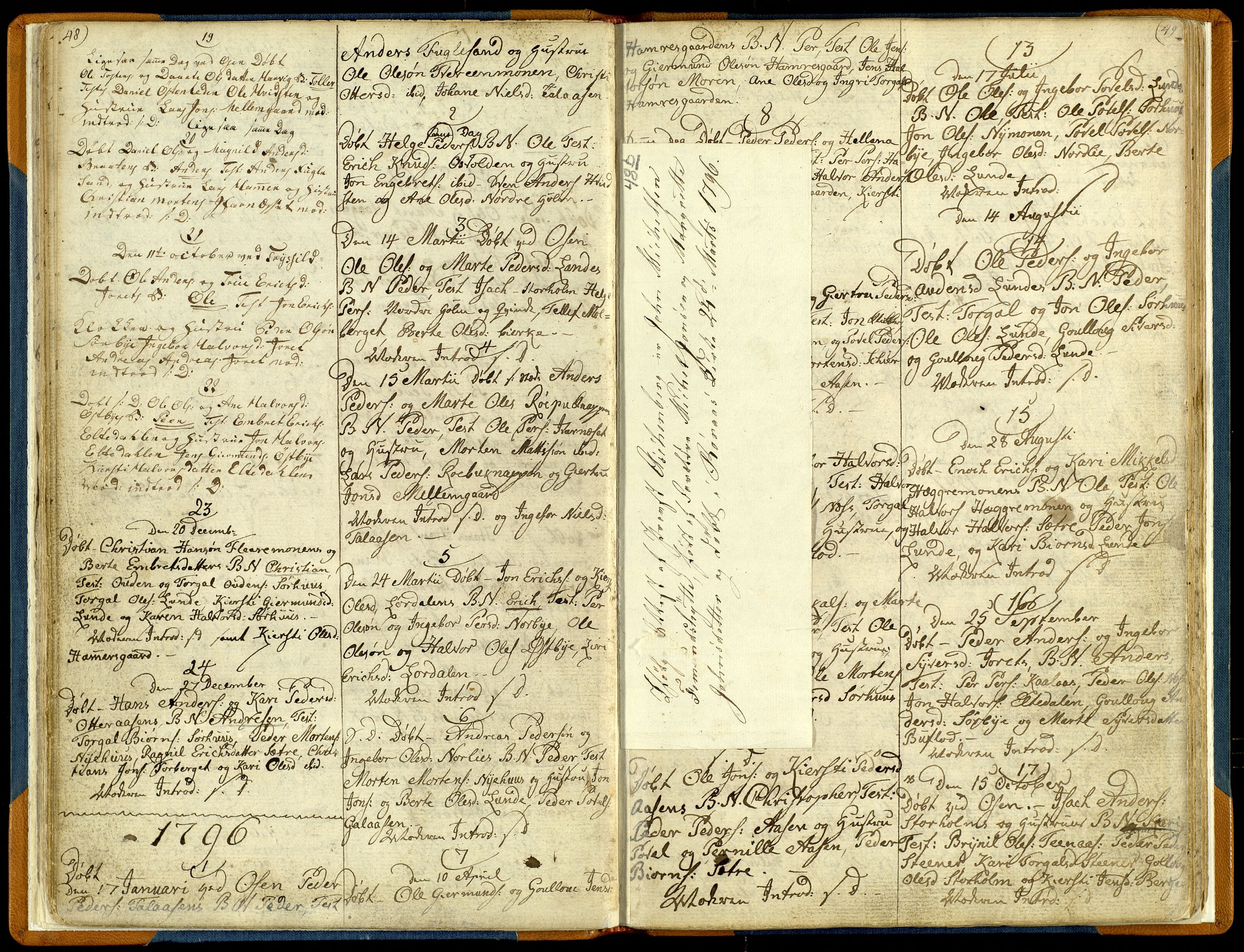 Trysil prestekontor, SAH/PREST-046/H/Ha/Haa/L0001: Parish register (official) no. 1, 1781-1800, p. 48-49
