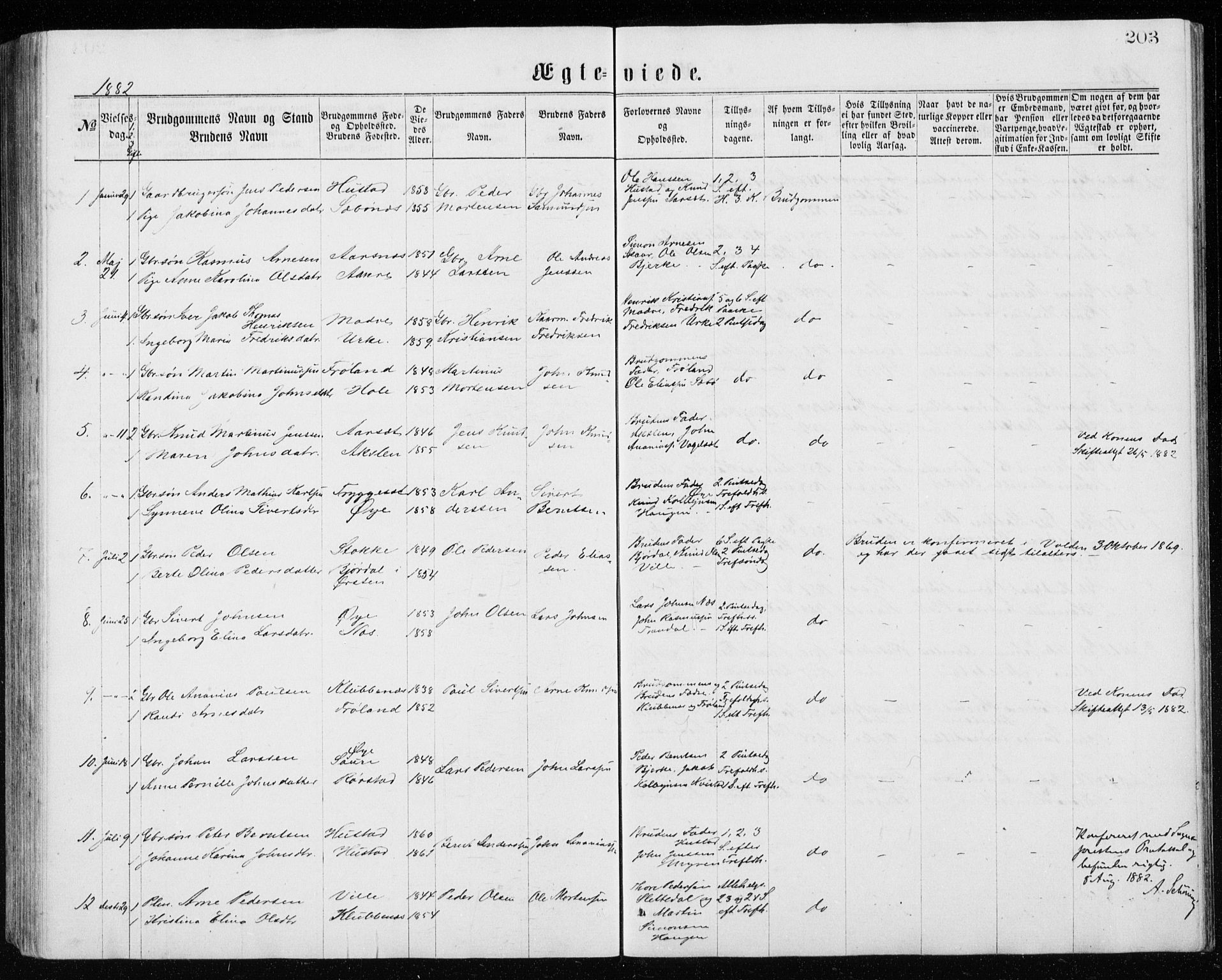 Ministerialprotokoller, klokkerbøker og fødselsregistre - Møre og Romsdal, AV/SAT-A-1454/515/L0214: Parish register (copy) no. 515C01, 1865-1883, p. 203