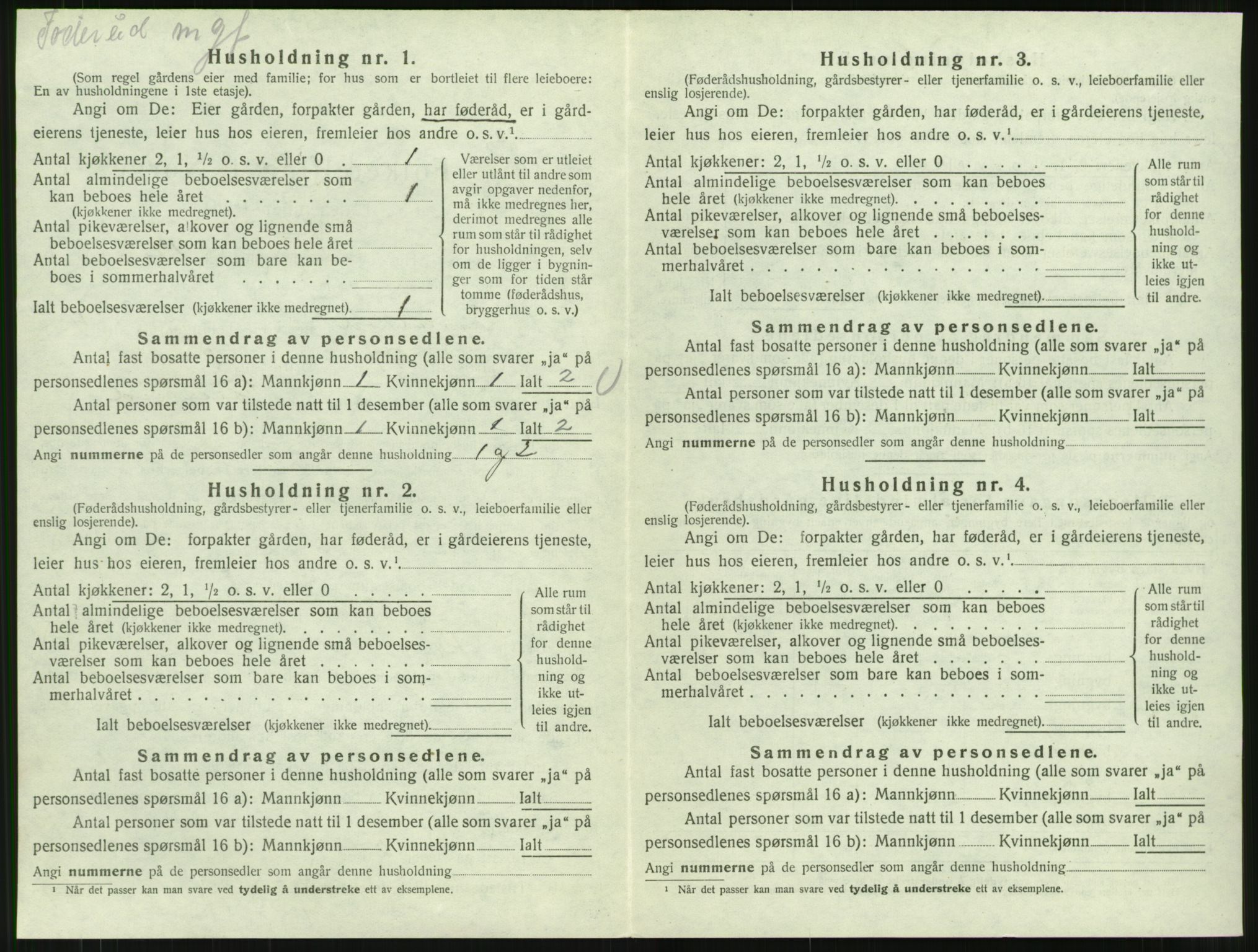 SAT, 1920 census for Kornstad, 1920, p. 352