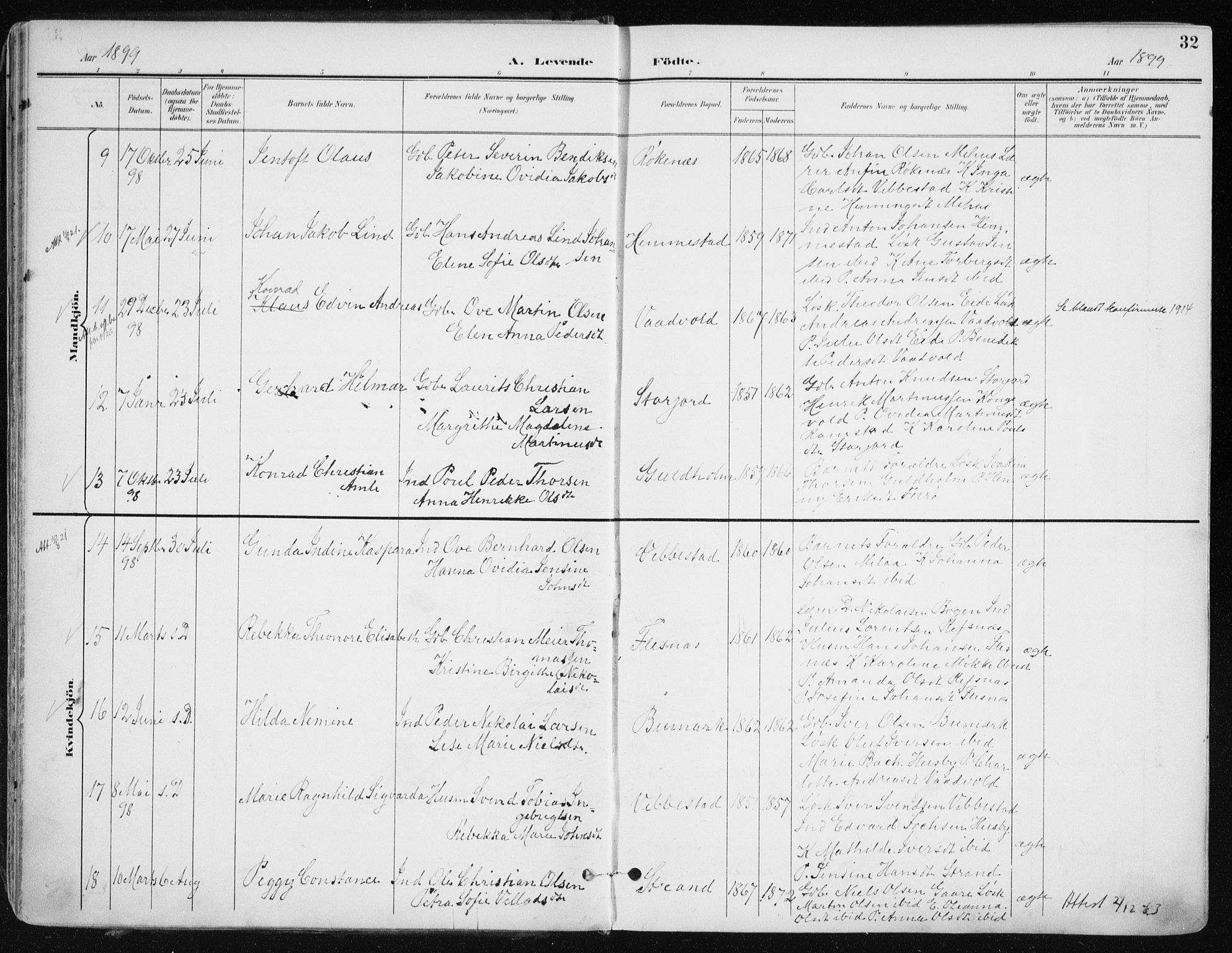 Kvæfjord sokneprestkontor, SATØ/S-1323/G/Ga/Gaa/L0006kirke: Parish register (official) no. 6, 1895-1914, p. 32