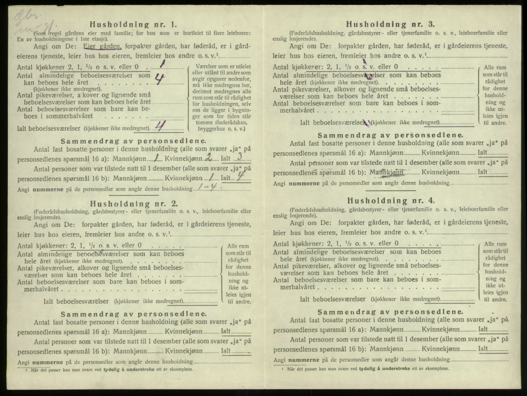 SAB, 1920 census for Stryn, 1920, p. 710