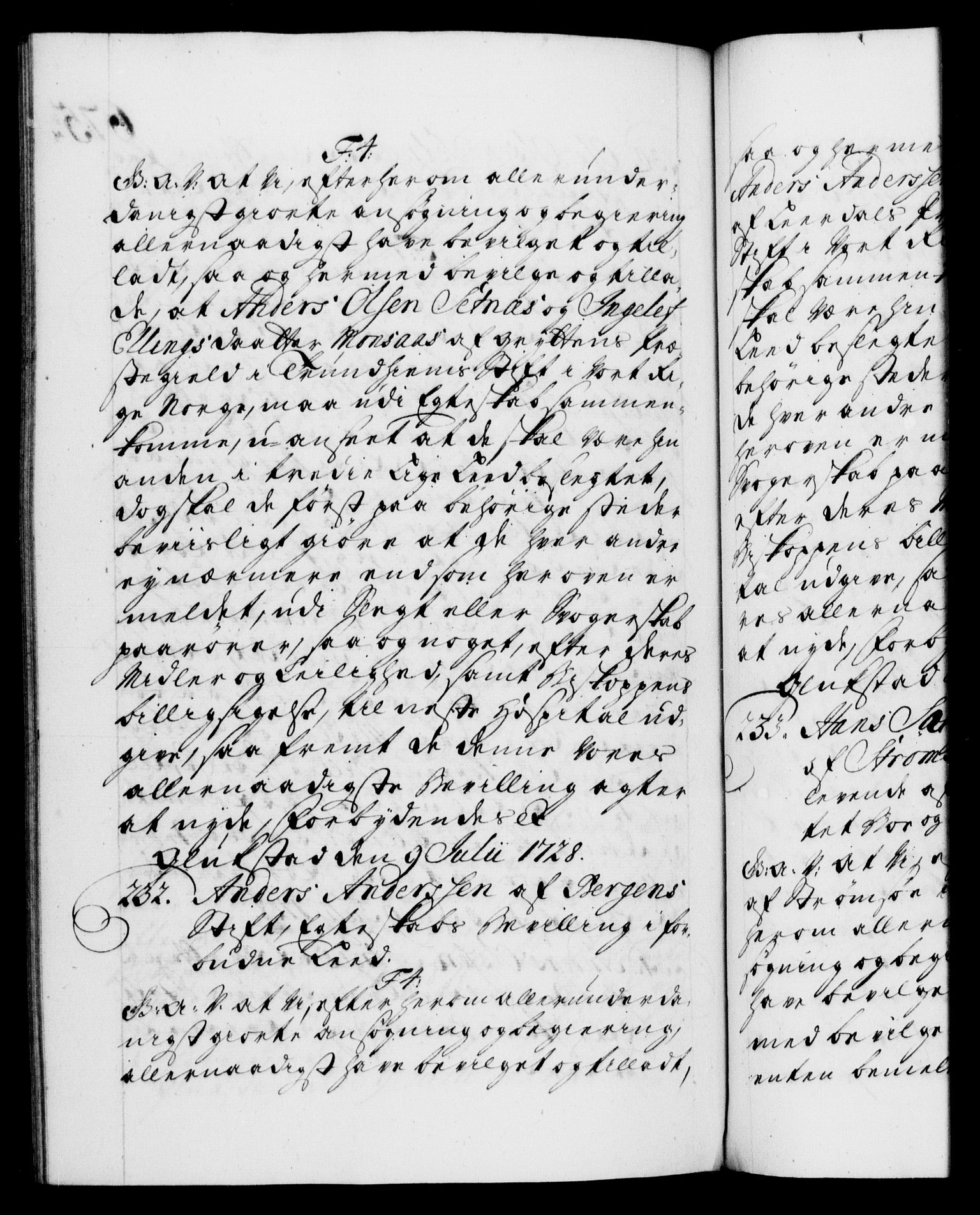 Danske Kanselli 1572-1799, AV/RA-EA-3023/F/Fc/Fca/Fcaa/L0025: Norske registre, 1726-1728, p. 675b