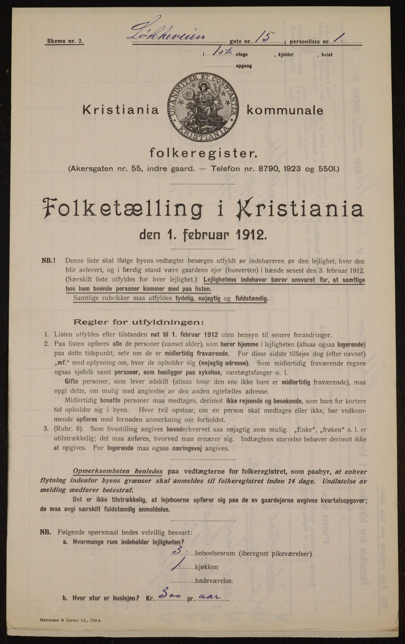 OBA, Municipal Census 1912 for Kristiania, 1912, p. 59142