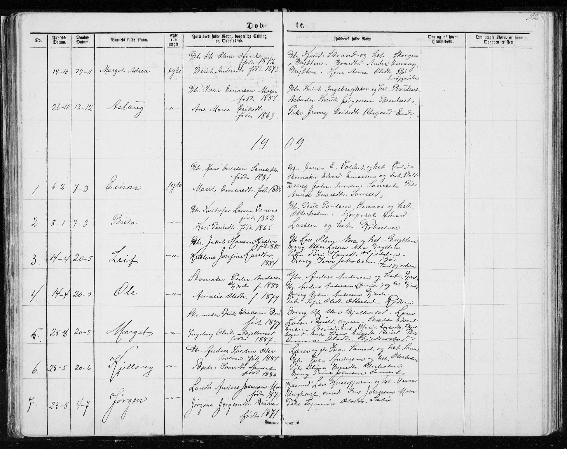 Ministerialprotokoller, klokkerbøker og fødselsregistre - Møre og Romsdal, AV/SAT-A-1454/543/L0564: Parish register (copy) no. 543C02, 1867-1915, p. 82