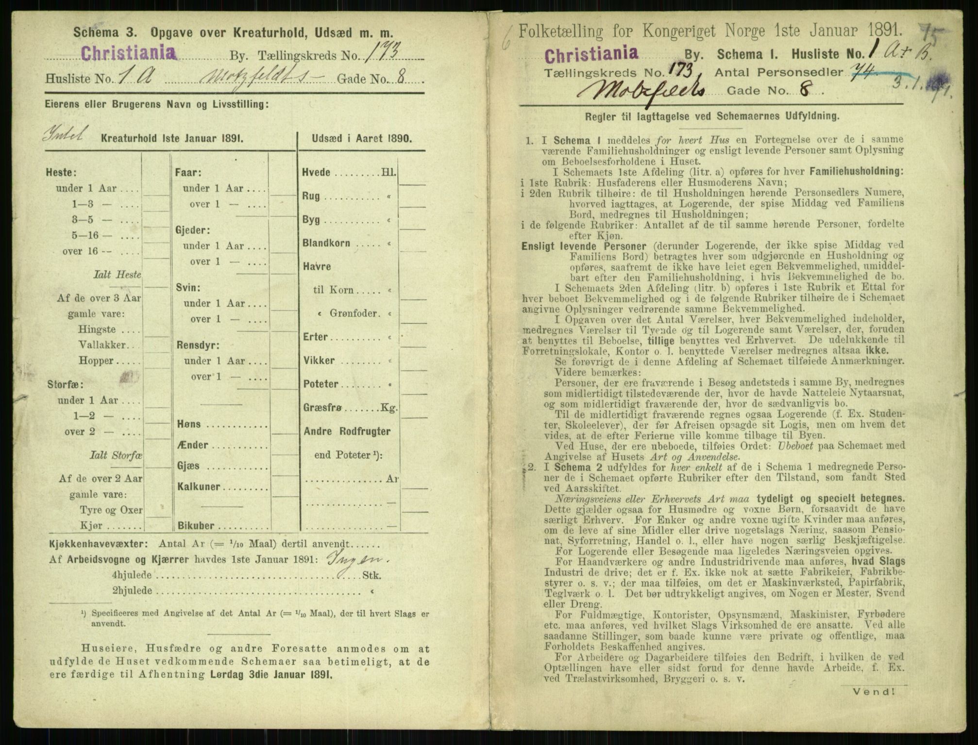 RA, 1891 census for 0301 Kristiania, 1891, p. 102721