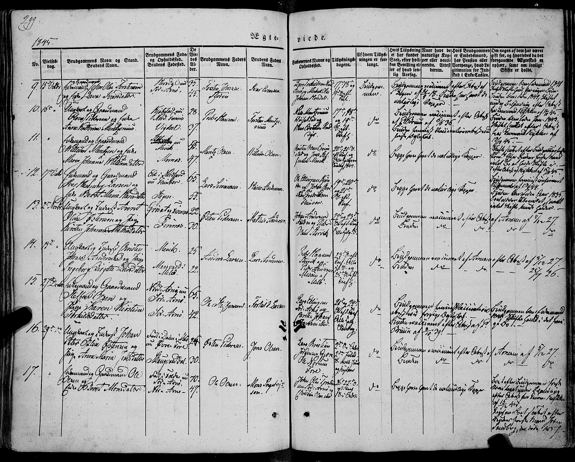 Ministerialprotokoller, klokkerbøker og fødselsregistre - Nordland, SAT/A-1459/805/L0097: Parish register (official) no. 805A04, 1837-1861, p. 299