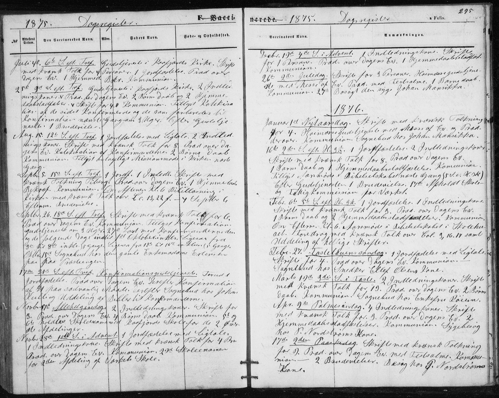 Alta sokneprestkontor, SATØ/S-1338/H/Hb/L0002.klokk: Parish register (copy) no. 2, 1856-1880, p. 295