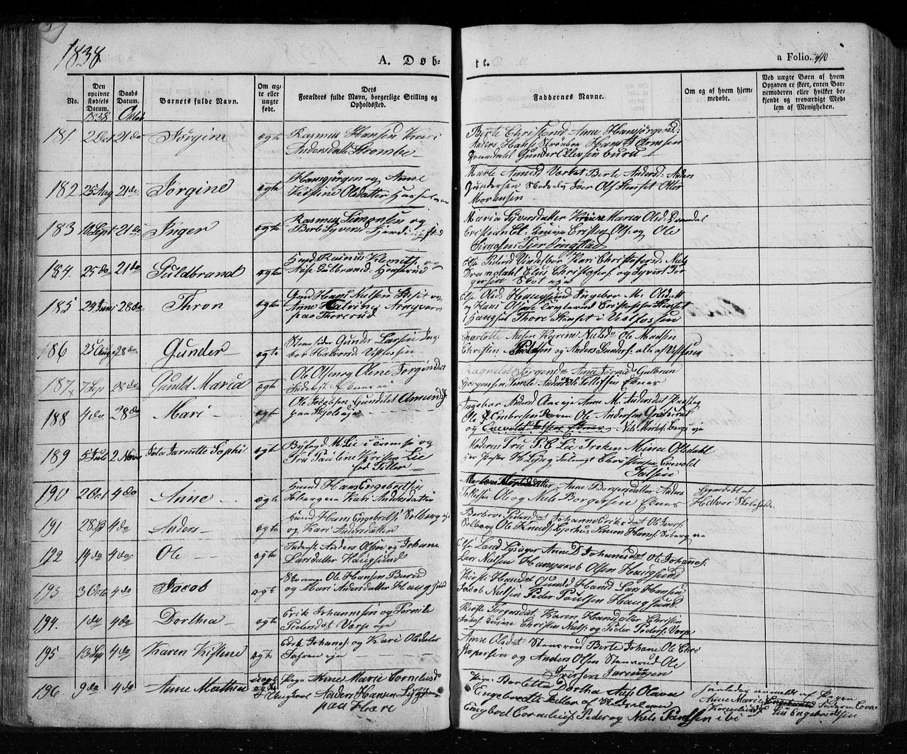 Eiker kirkebøker, SAKO/A-4/F/Fa/L0013a: Parish register (official) no. I 13A, 1832-1845, p. 110