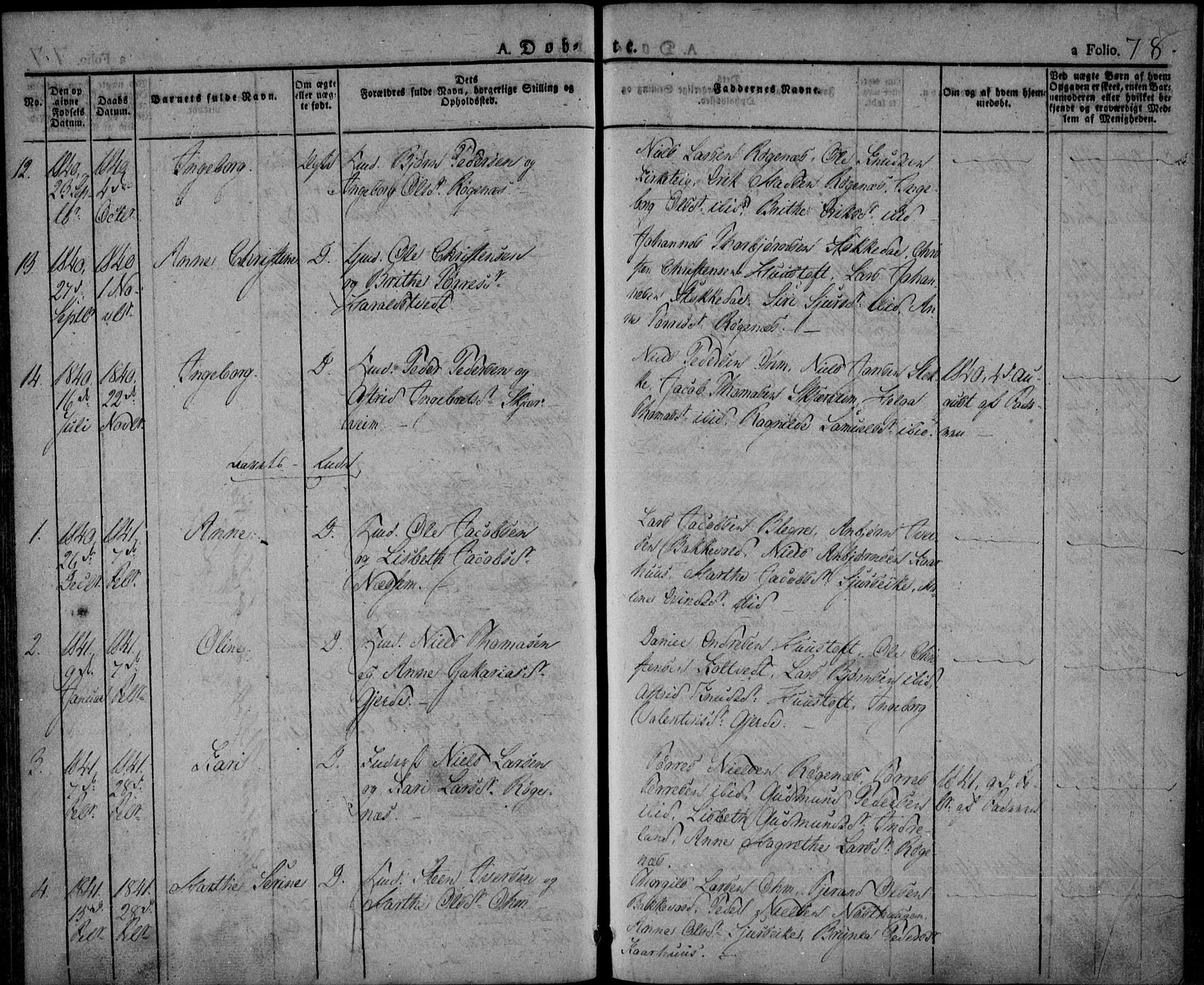 Skjold sokneprestkontor, AV/SAST-A-101847/H/Ha/Haa/L0005: Parish register (official) no. A 5, 1830-1856, p. 78