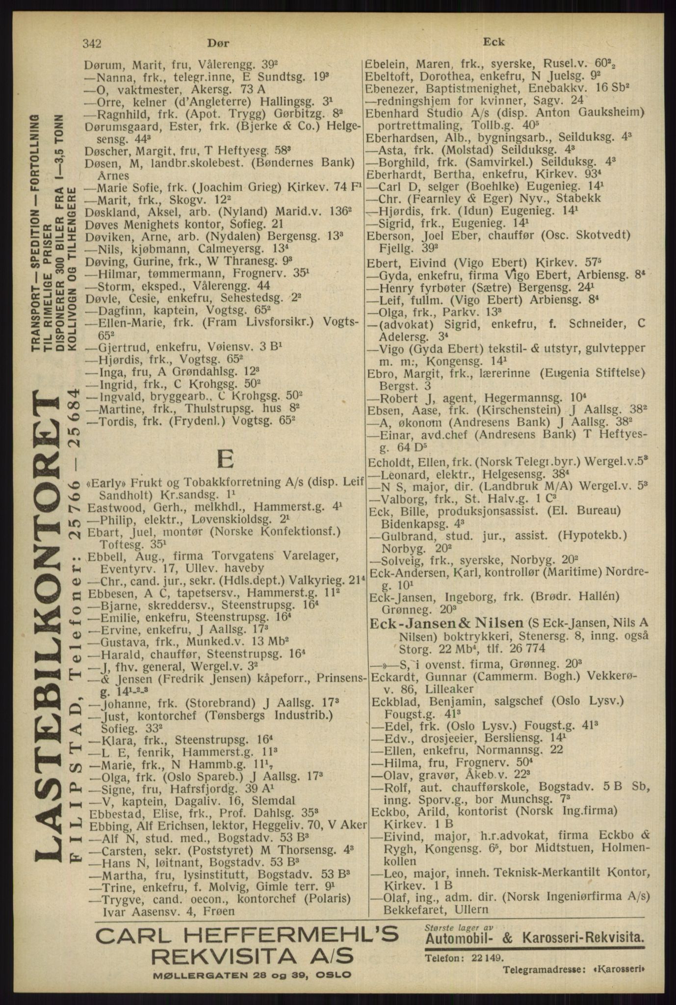 Kristiania/Oslo adressebok, PUBL/-, 1934, p. 342