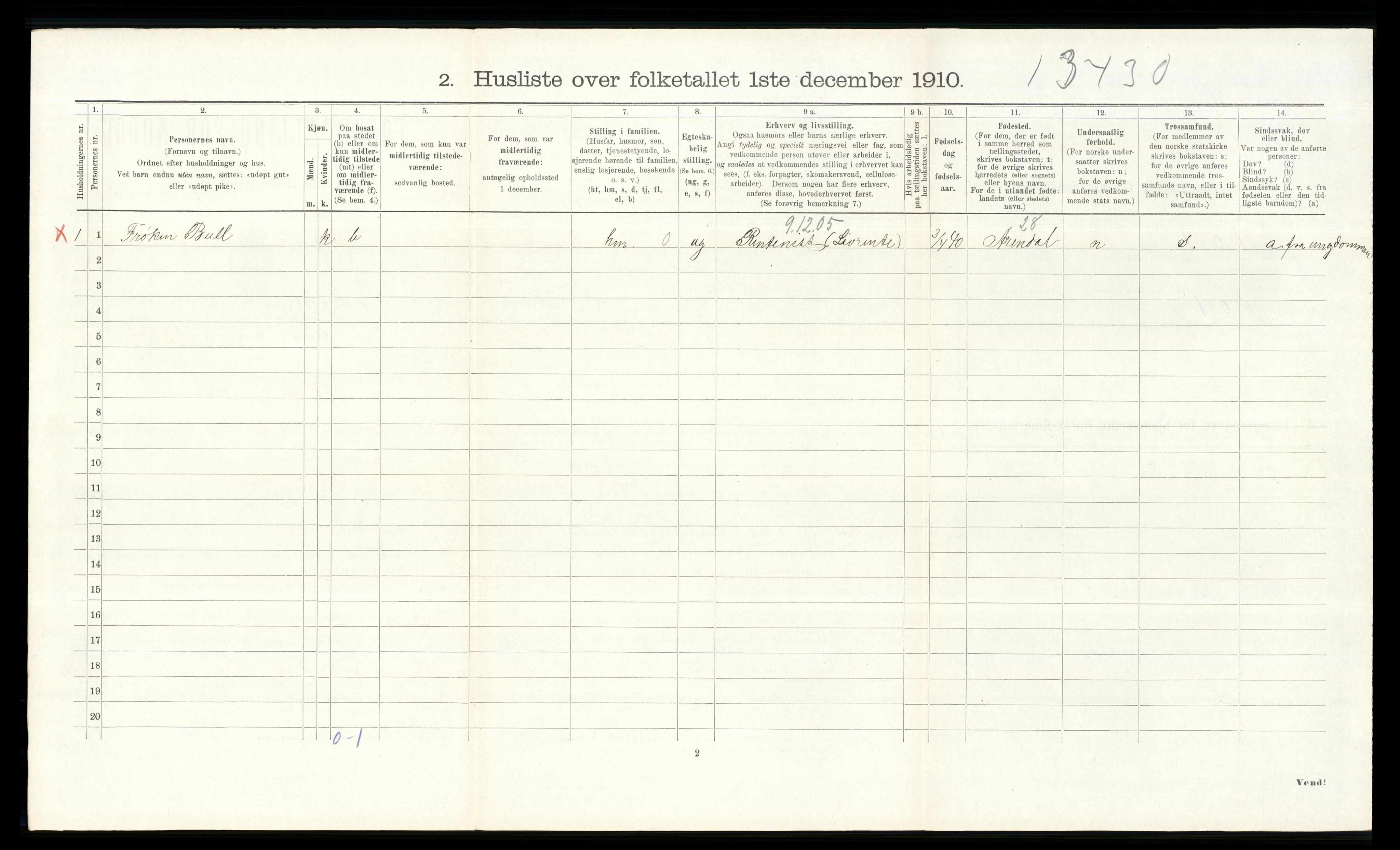 RA, 1910 census for Tolga, 1910, p. 537