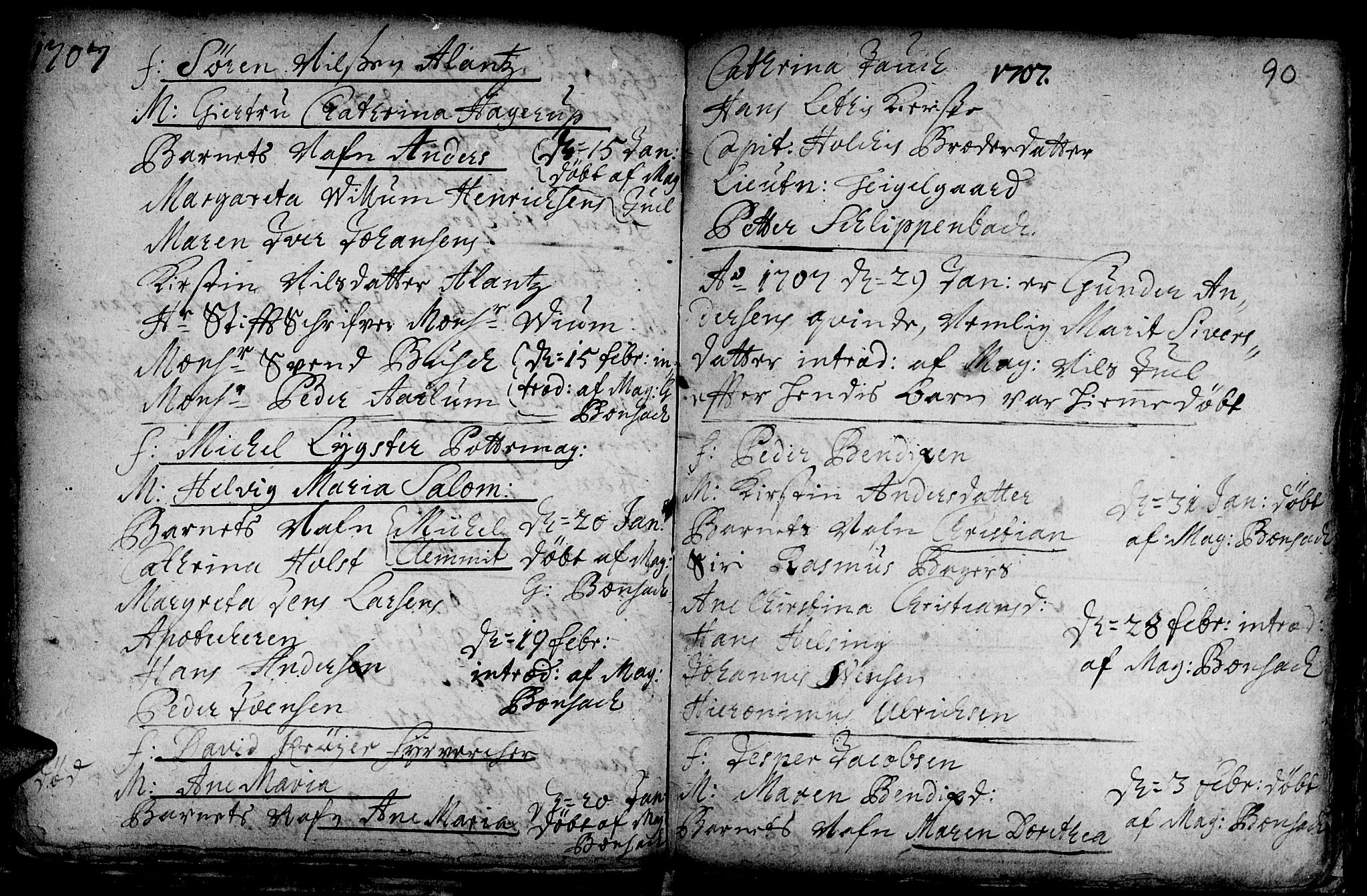 Ministerialprotokoller, klokkerbøker og fødselsregistre - Sør-Trøndelag, SAT/A-1456/601/L0034: Parish register (official) no. 601A02, 1702-1714, p. 90