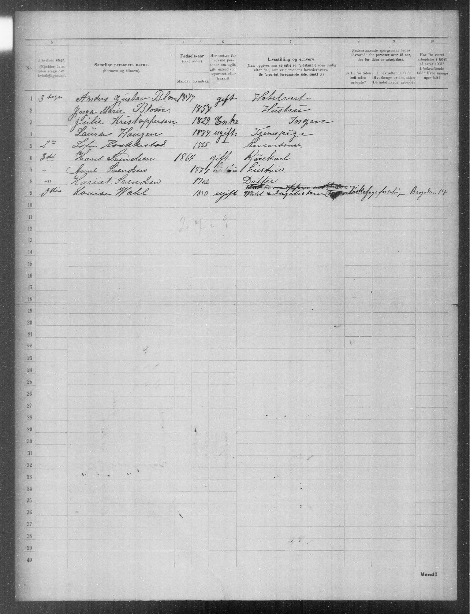 OBA, Municipal Census 1903 for Kristiania, 1903, p. 14446