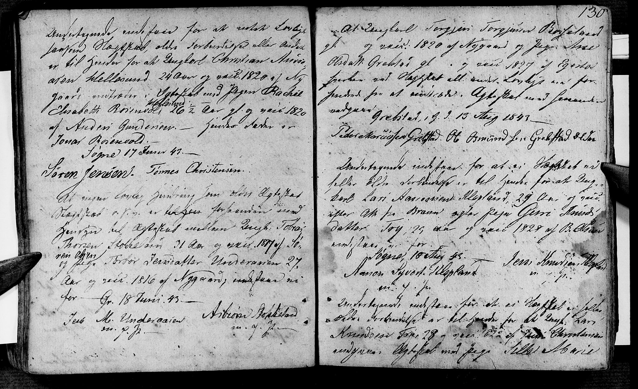 Søgne sokneprestkontor, AV/SAK-1111-0037/F/Fa/Fab/L0007: Parish register (official) no. A 7, 1791-1851, p. 130