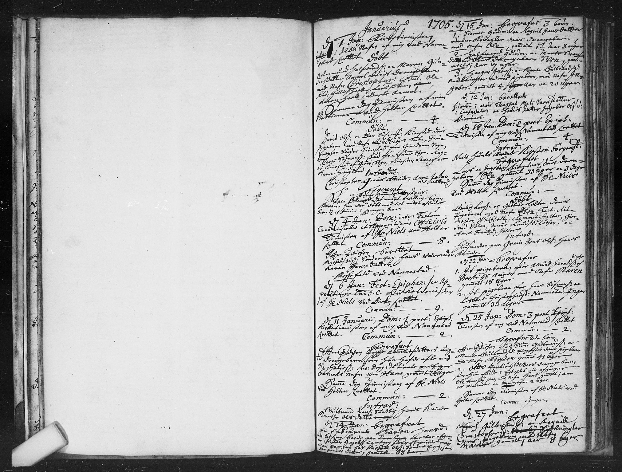 Nannestad prestekontor Kirkebøker, AV/SAO-A-10414a/F/Fa/L0002: Parish register (official) no. I 2, 1703-1715