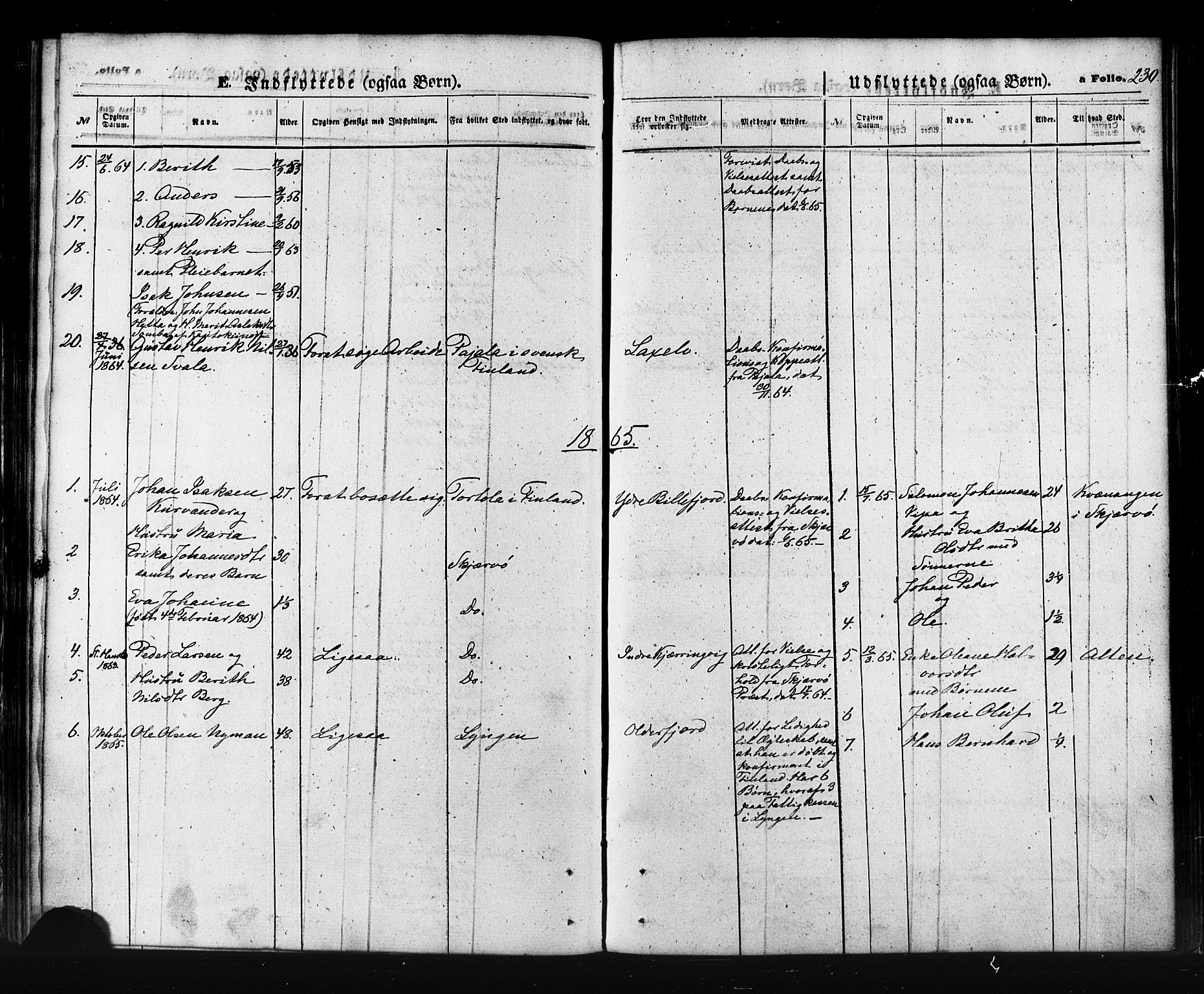 Kistrand/Porsanger sokneprestembete, SATØ/S-1351/H/Ha/L0005.kirke: Parish register (official) no. 5, 1860-1874, p. 230