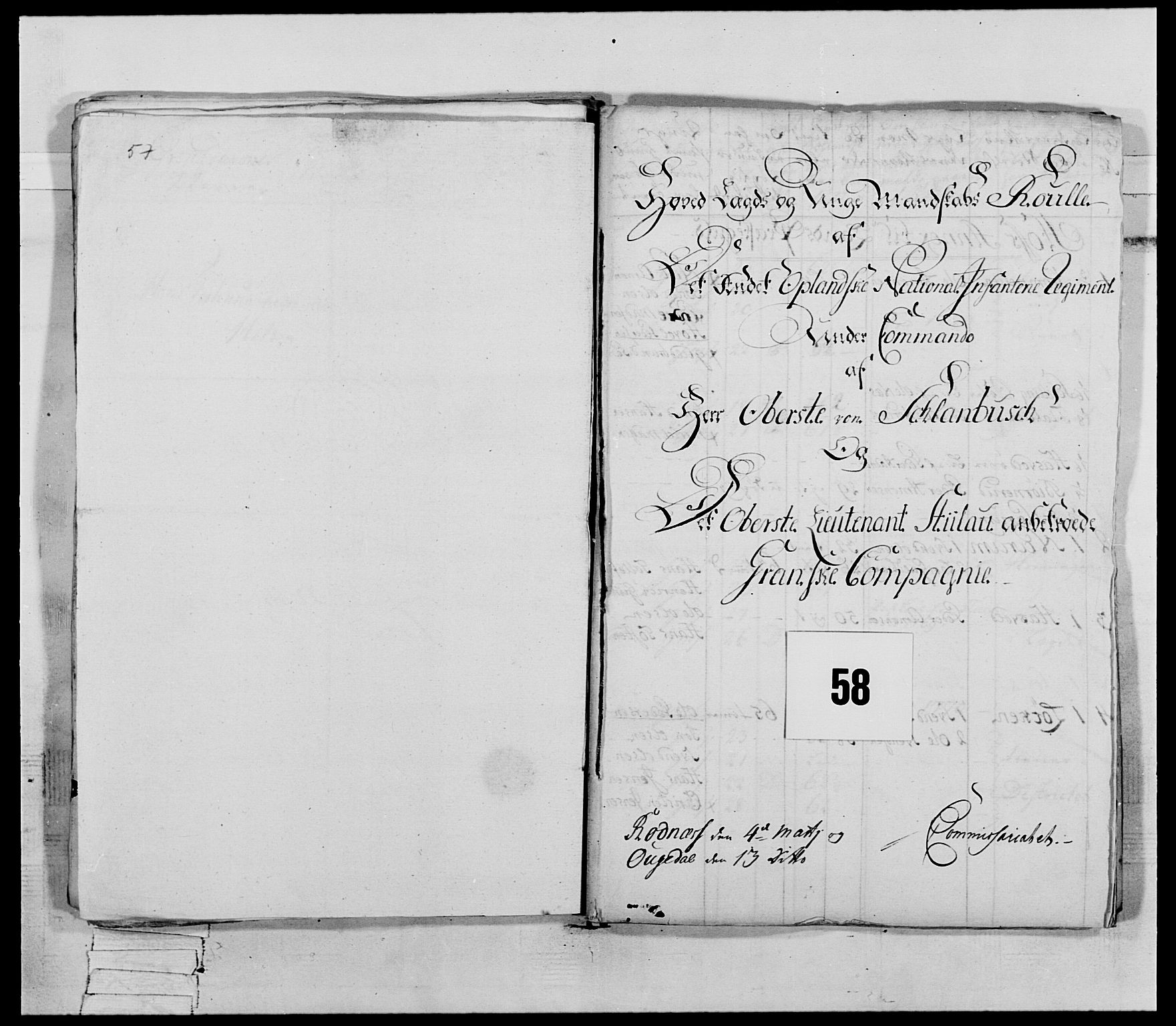 Generalitets- og kommissariatskollegiet, Det kongelige norske kommissariatskollegium, AV/RA-EA-5420/E/Eh/L0062: 2. Opplandske nasjonale infanteriregiment, 1769-1773, p. 365