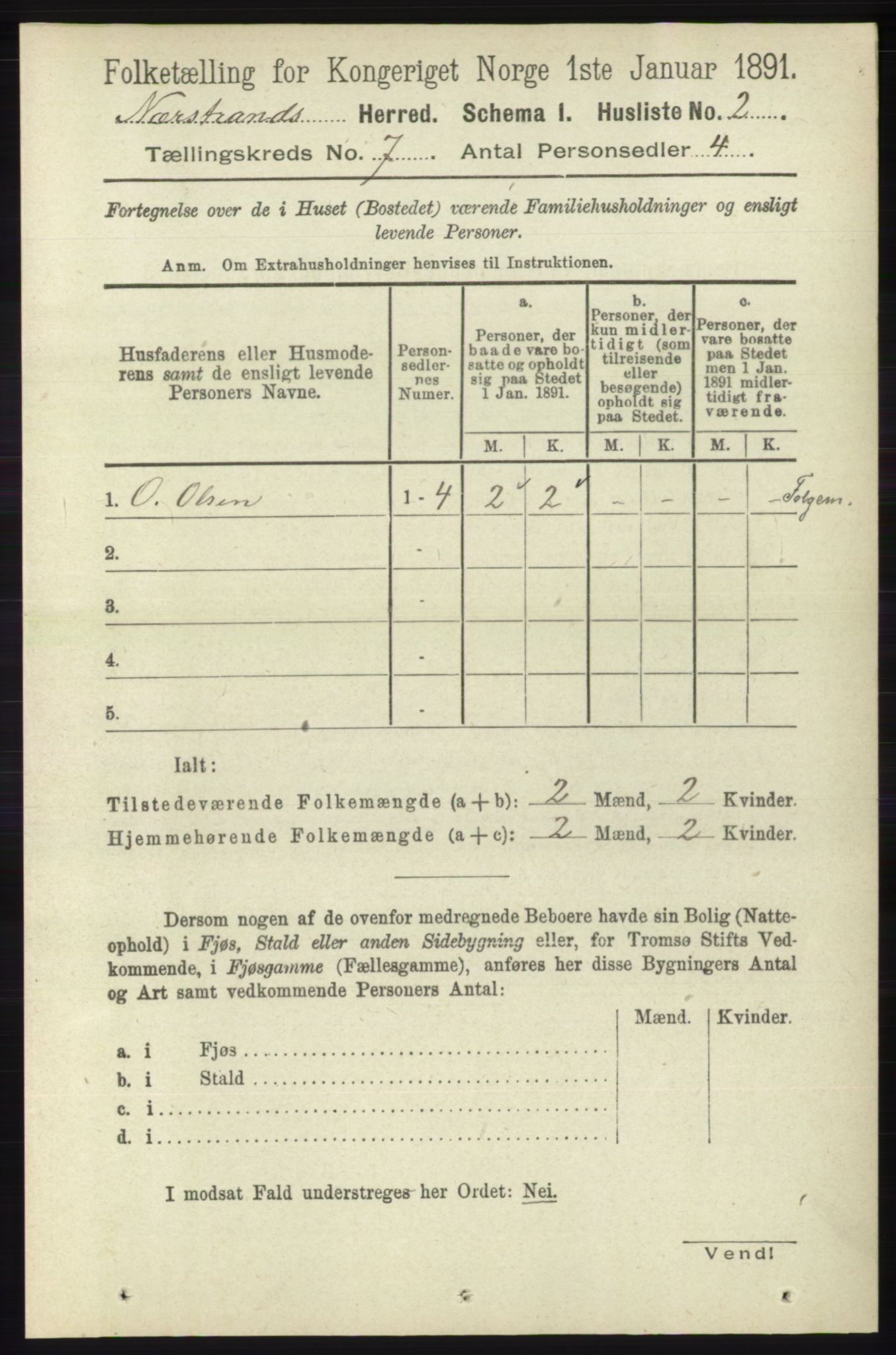 RA, 1891 census for 1139 Nedstrand, 1891, p. 1146