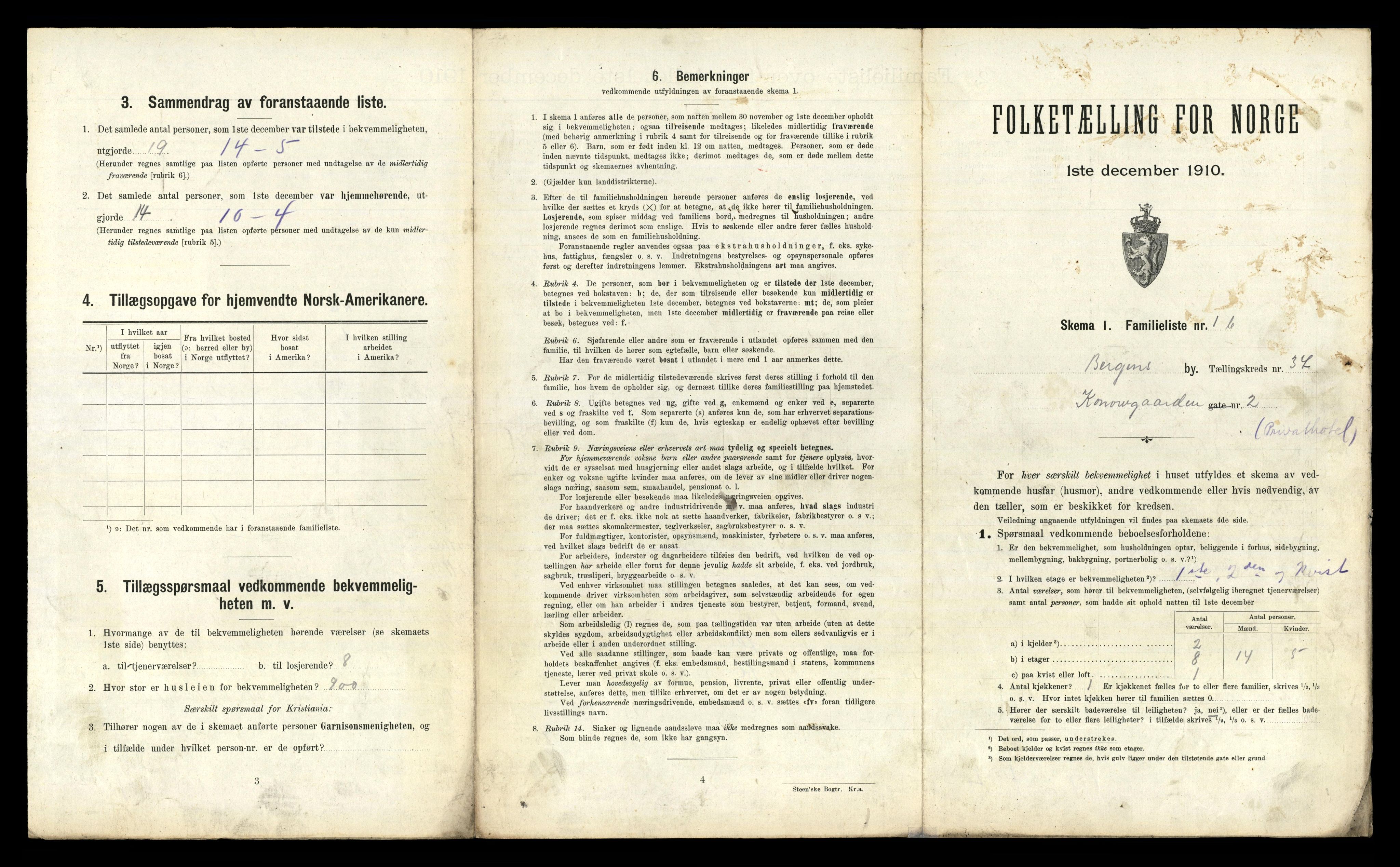 RA, 1910 census for Bergen, 1910, p. 12617