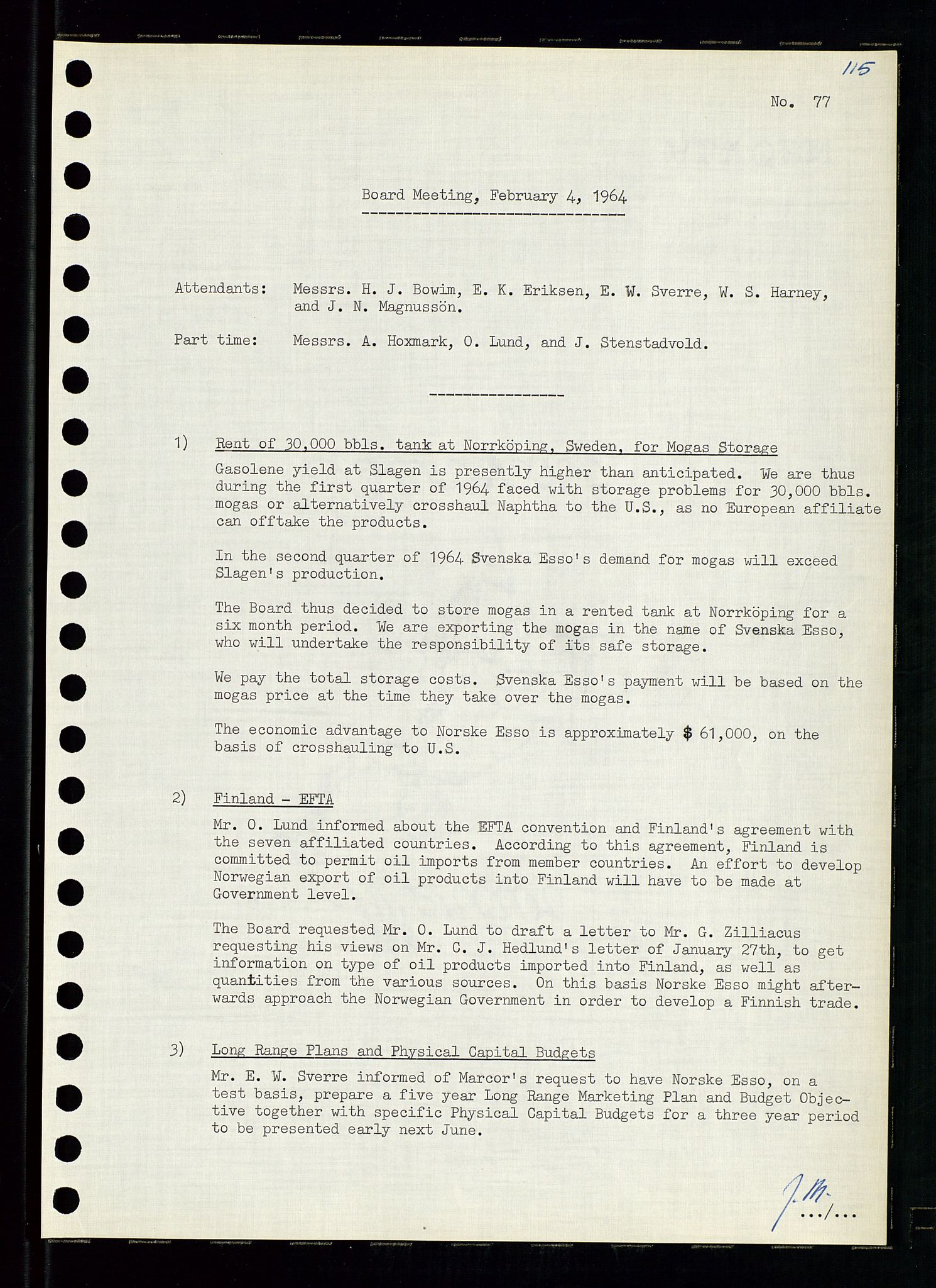 Pa 0982 - Esso Norge A/S, AV/SAST-A-100448/A/Aa/L0001/0004: Den administrerende direksjon Board minutes (styrereferater) / Den administrerende direksjon Board minutes (styrereferater), 1963-1964, p. 146