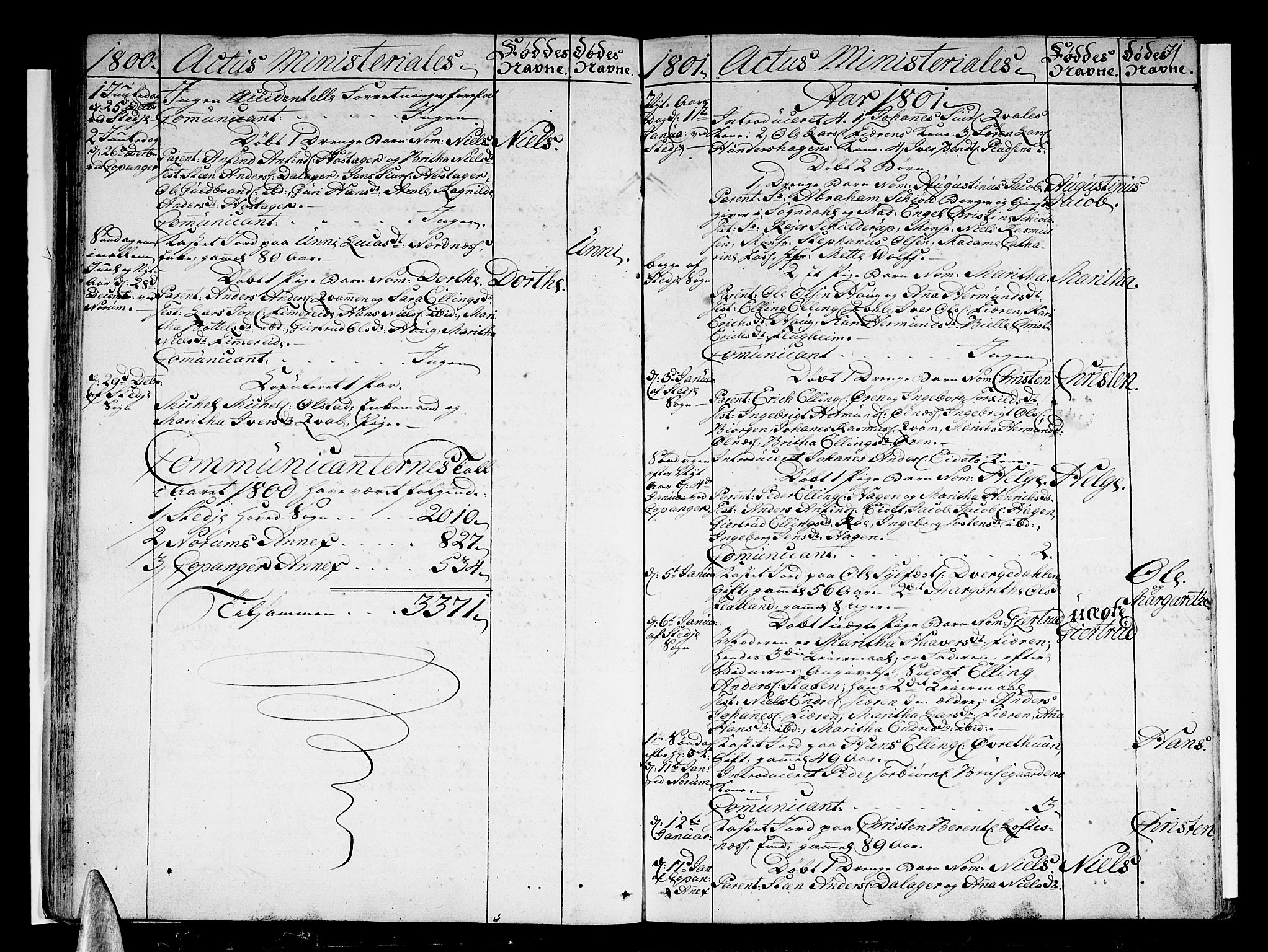 Sogndal sokneprestembete, SAB/A-81301/H/Haa/Haaa/L0008: Parish register (official) no. A 8, 1795-1809, p. 71