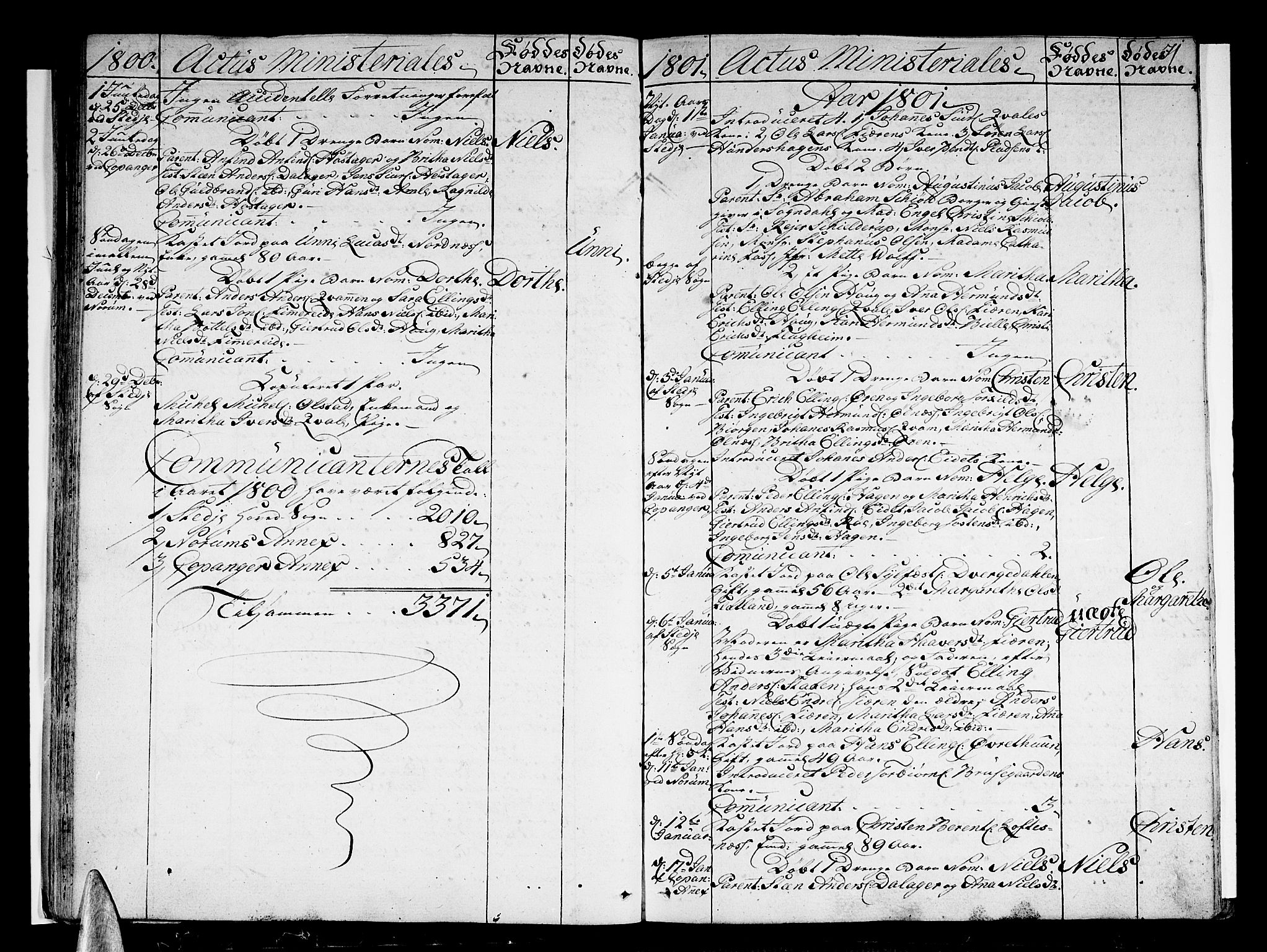 Sogndal sokneprestembete, AV/SAB-A-81301/H/Haa/Haaa/L0008: Parish register (official) no. A 8, 1795-1809, p. 71