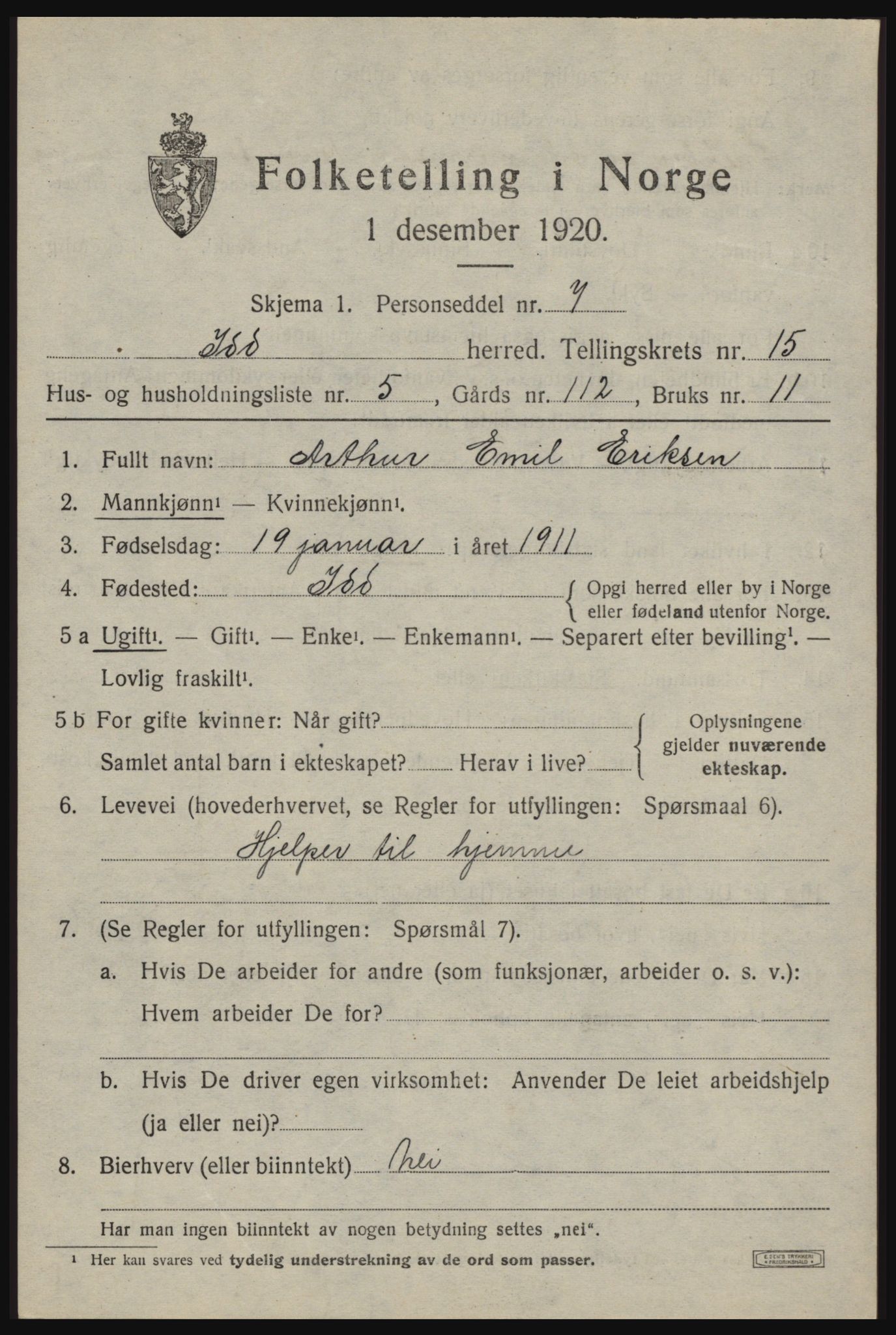 SAO, 1920 census for Idd, 1920, p. 13737