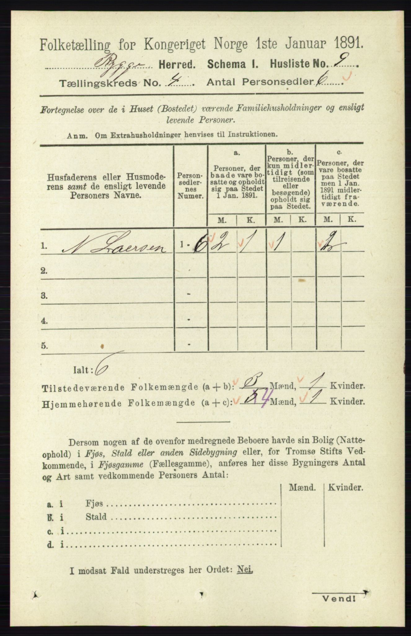 RA, 1891 census for 0136 Rygge, 1891, p. 2164