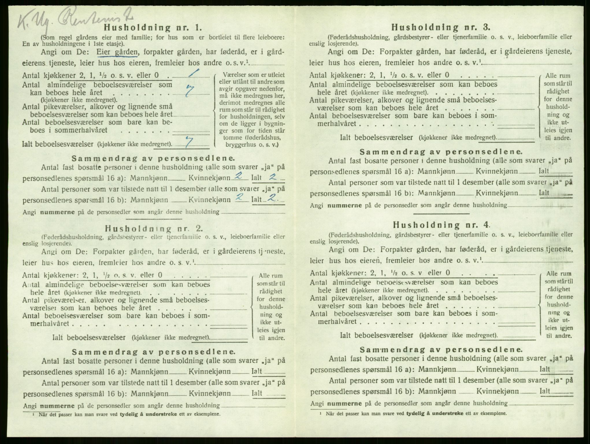 SAKO, 1920 census for Sandeherred, 1920, p. 1141