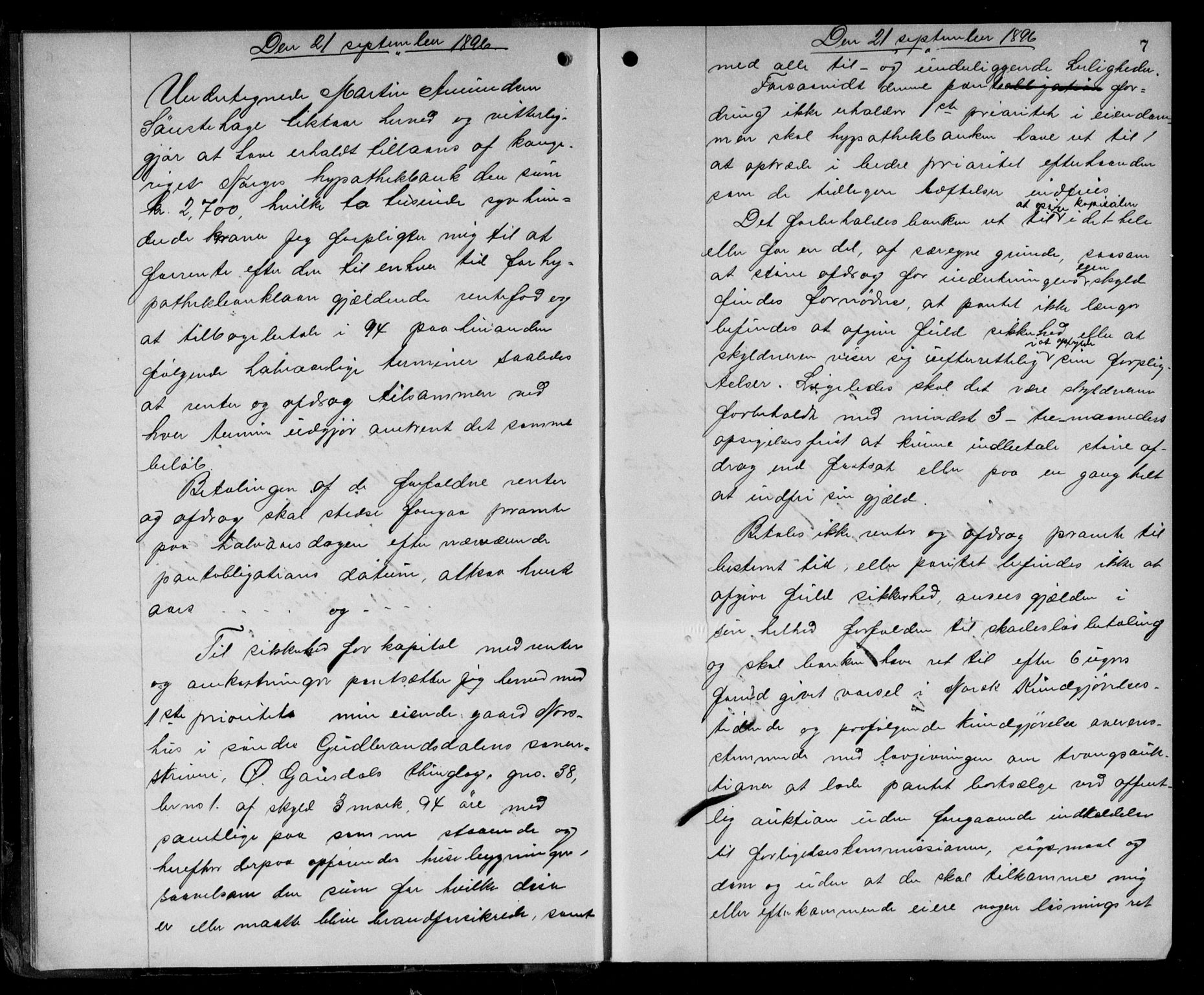 Sør-Gudbrandsdal tingrett, AV/SAH-TING-004/H/Hb/Hba/L0022: Mortgage book no. I 22, 1896-1898, p. 7