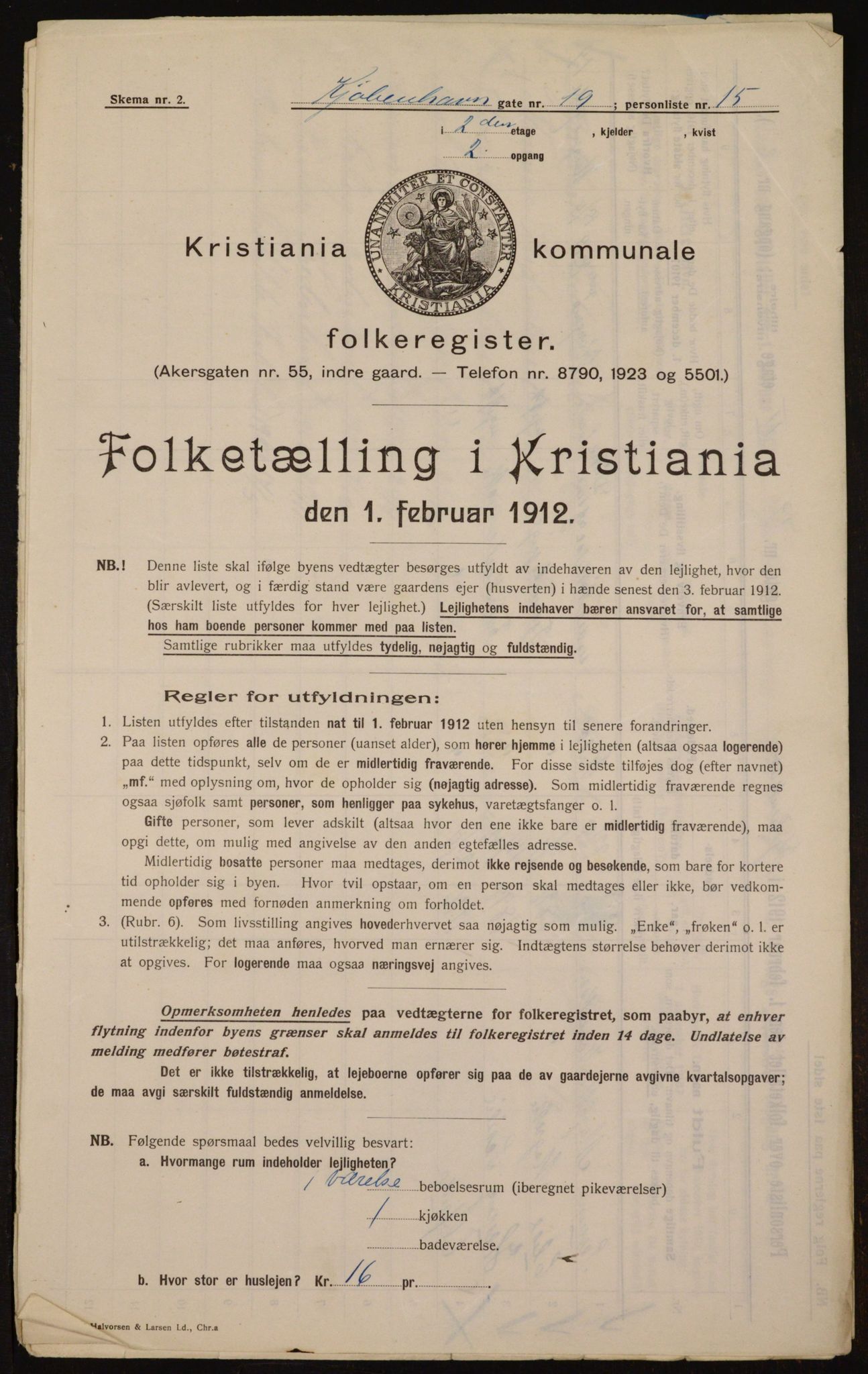 OBA, Municipal Census 1912 for Kristiania, 1912, p. 55548