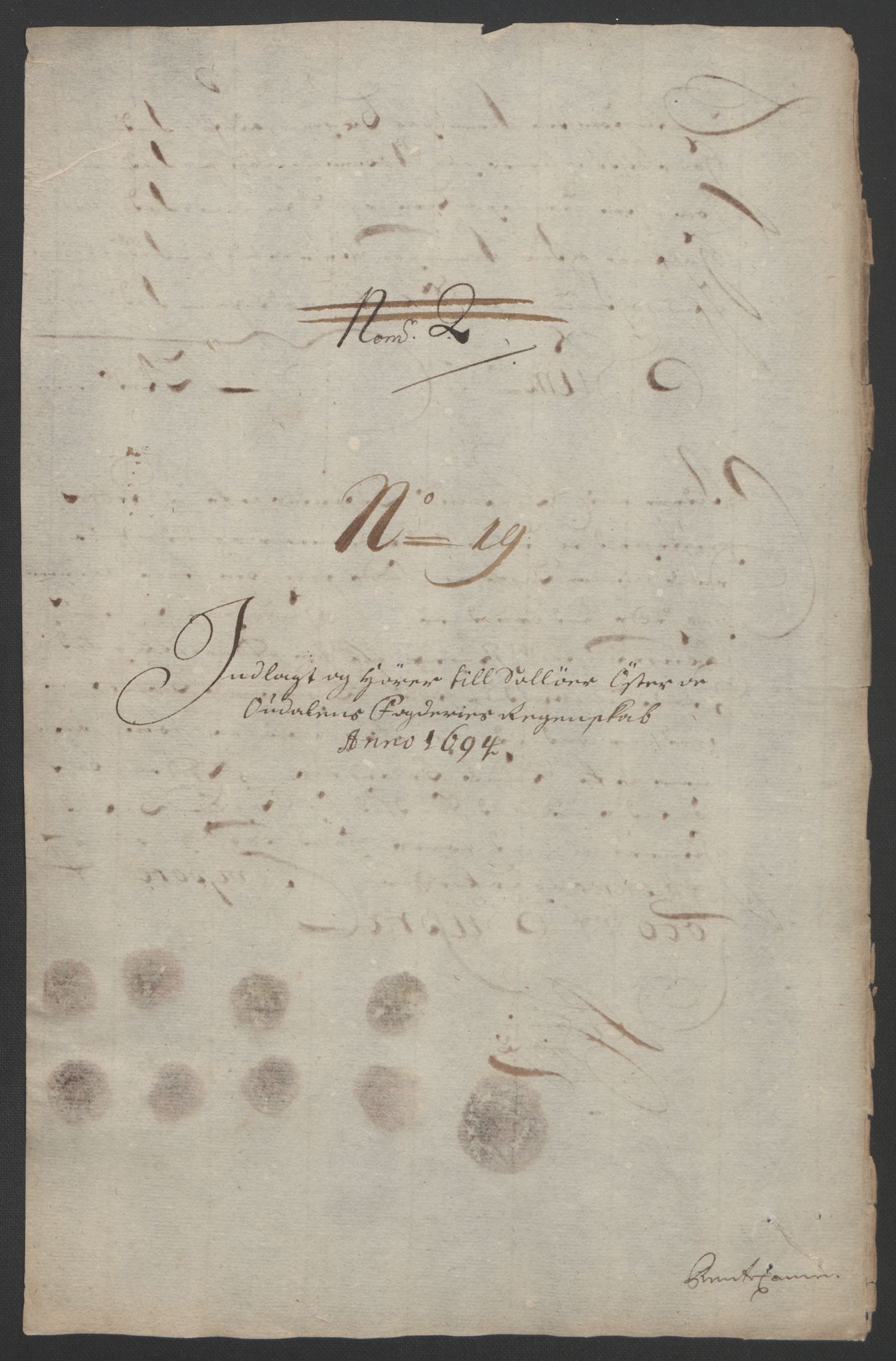 Rentekammeret inntil 1814, Reviderte regnskaper, Fogderegnskap, RA/EA-4092/R13/L0832: Fogderegnskap Solør, Odal og Østerdal, 1694, p. 287