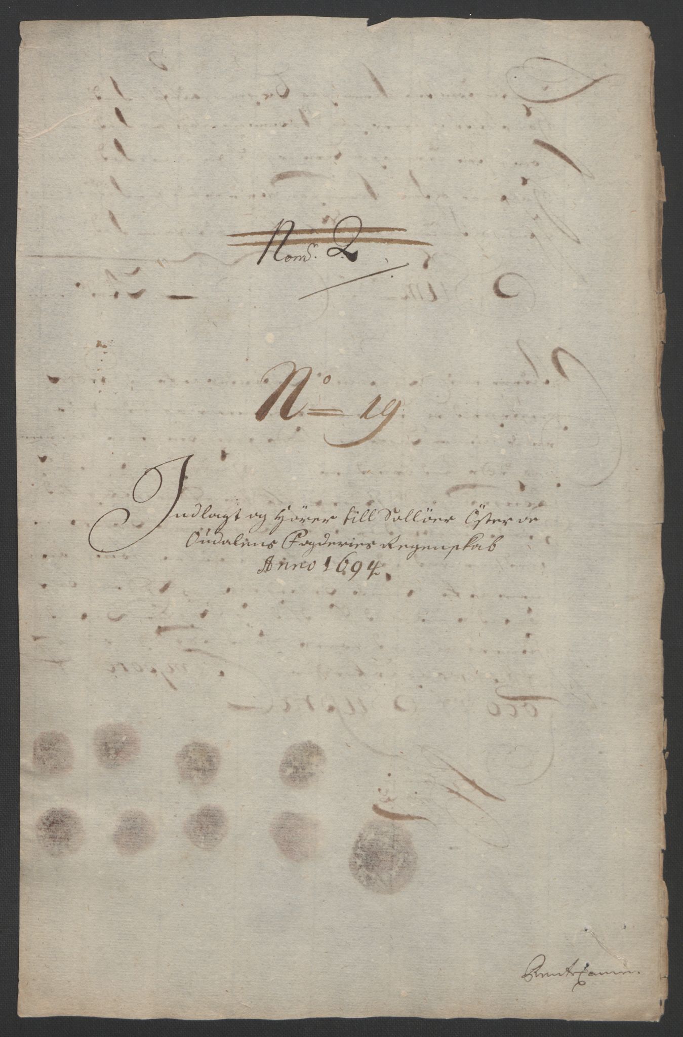 Rentekammeret inntil 1814, Reviderte regnskaper, Fogderegnskap, AV/RA-EA-4092/R13/L0832: Fogderegnskap Solør, Odal og Østerdal, 1694, p. 287