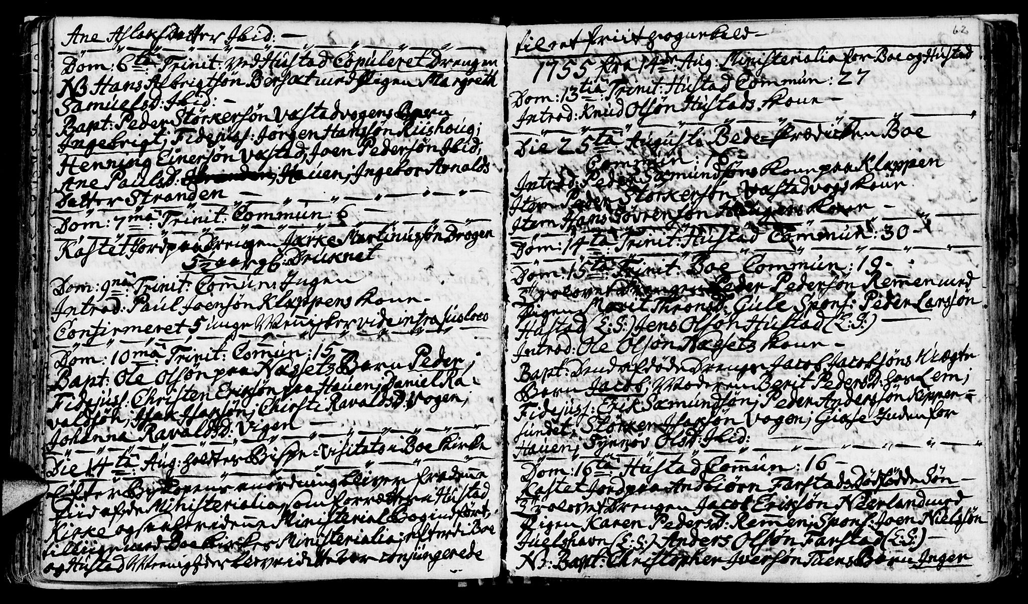 Ministerialprotokoller, klokkerbøker og fødselsregistre - Møre og Romsdal, SAT/A-1454/566/L0760: Parish register (official) no. 566A01, 1739-1766, p. 62