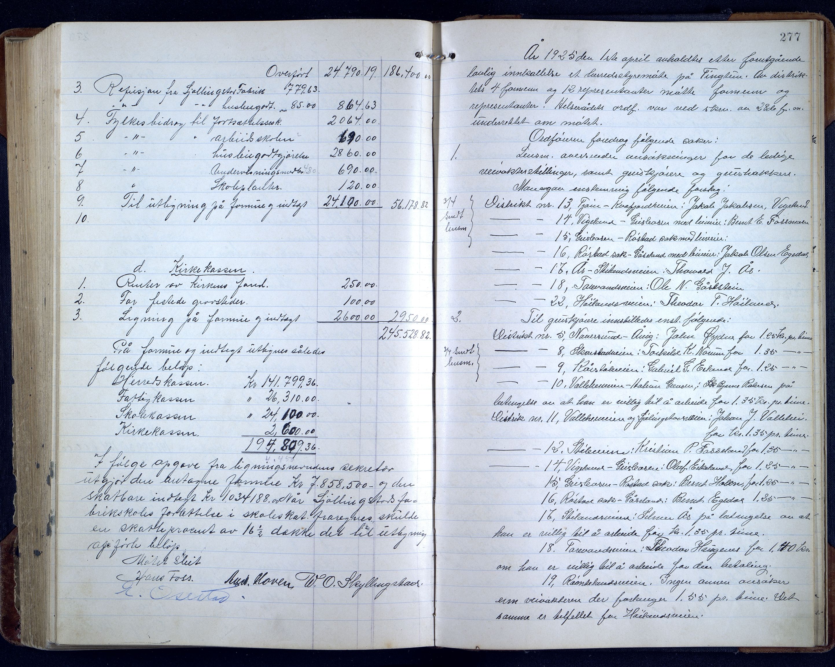 Sør-Audnedal kommune - Formannskapet/Kommunestyret, ARKSOR/1029SØ120/A/L0005: Møtebok, 1916-1925, p. 276b-277a