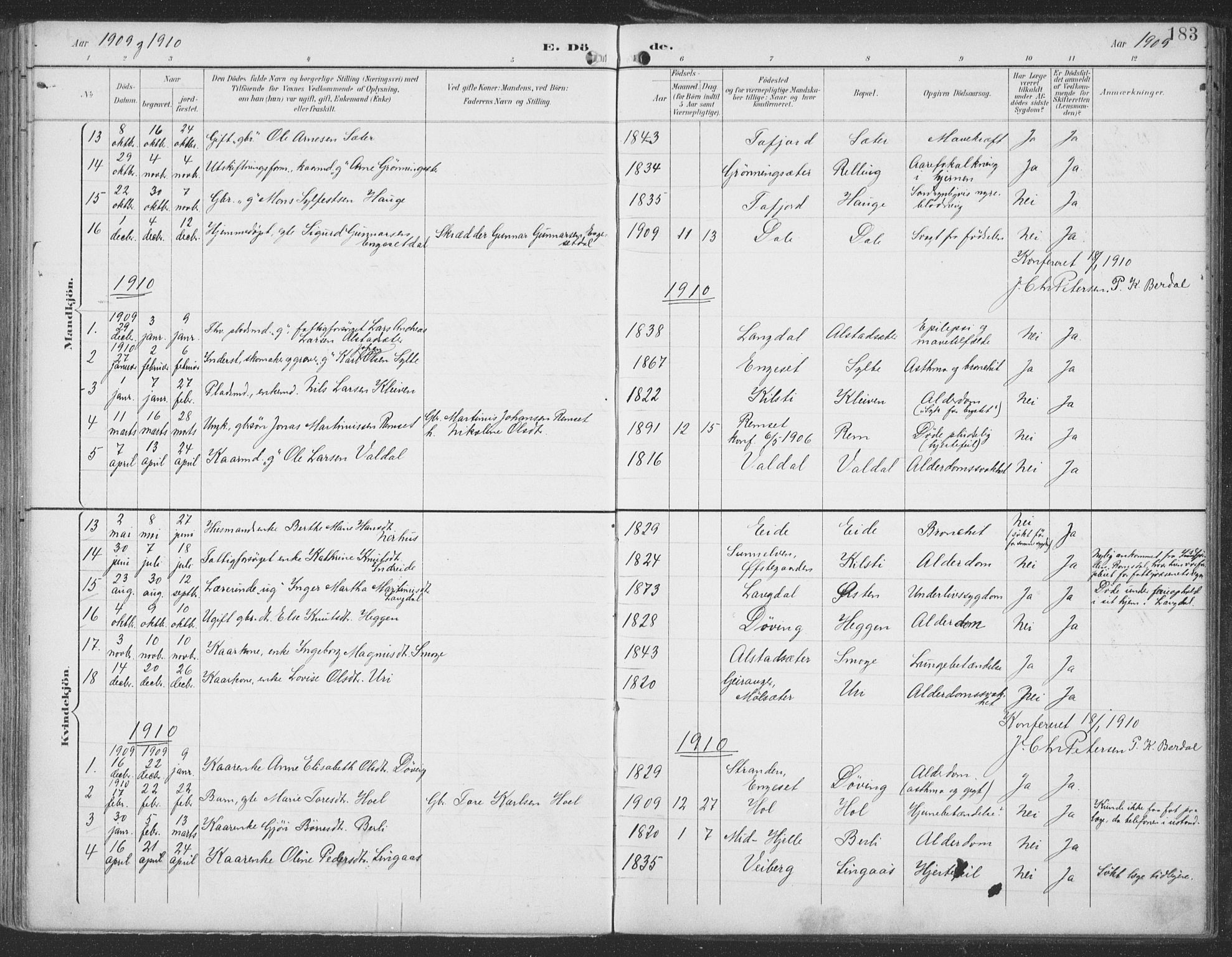 Ministerialprotokoller, klokkerbøker og fødselsregistre - Møre og Romsdal, SAT/A-1454/519/L0256: Parish register (official) no. 519A15, 1895-1912, p. 183