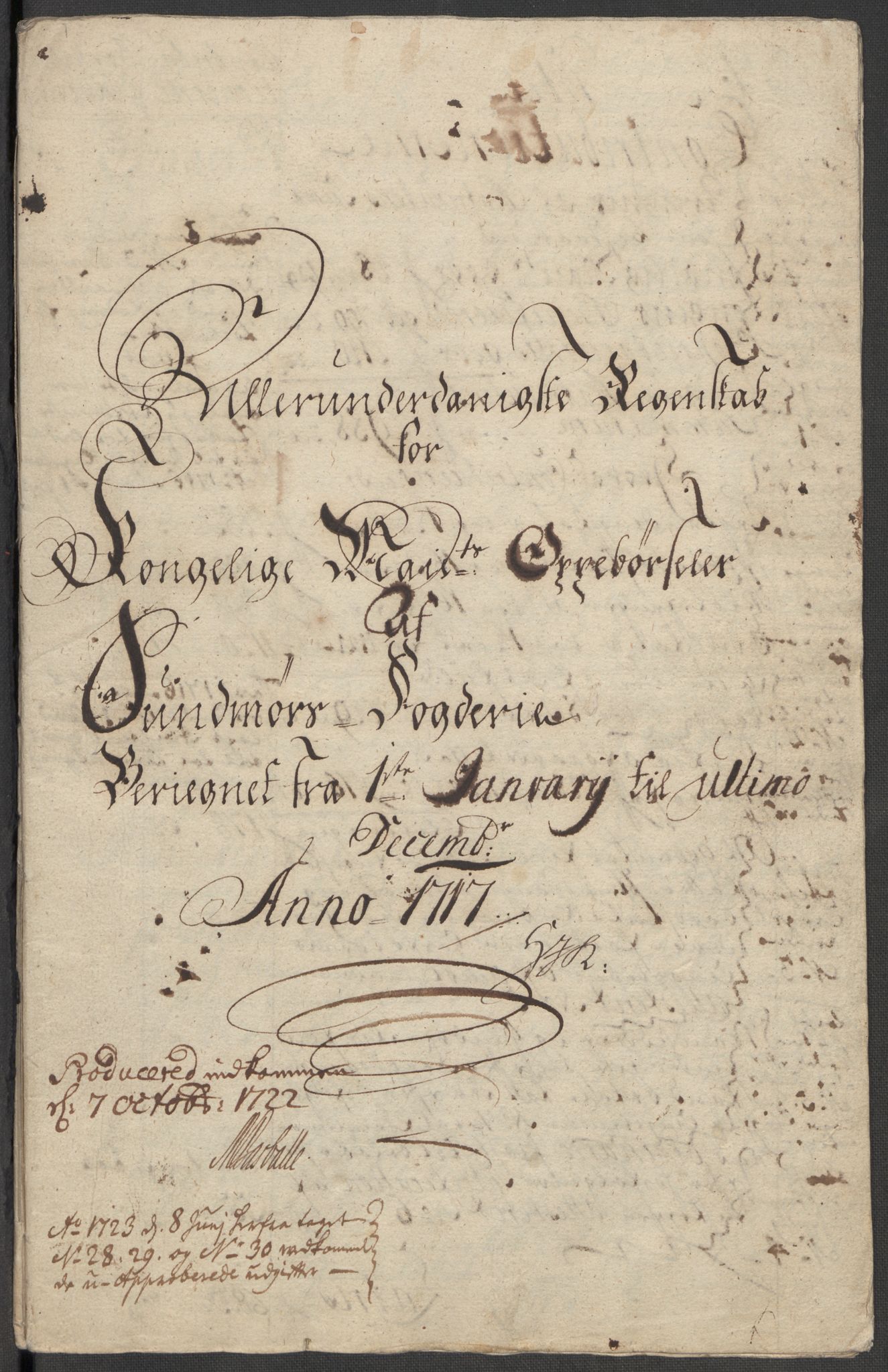 Rentekammeret inntil 1814, Reviderte regnskaper, Fogderegnskap, RA/EA-4092/R54/L3569: Fogderegnskap Sunnmøre, 1717, p. 3