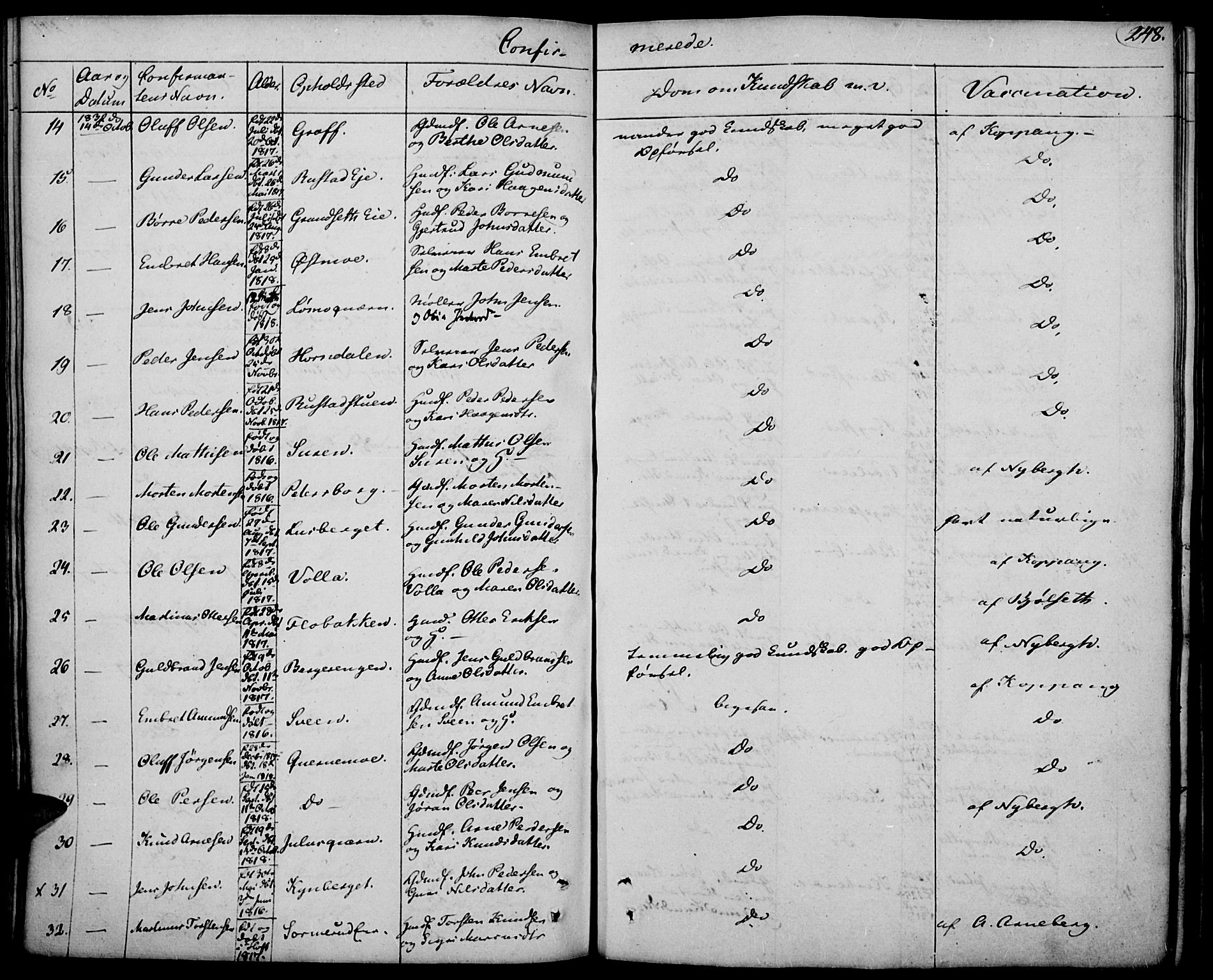 Elverum prestekontor, AV/SAH-PREST-044/H/Ha/Haa/L0008: Parish register (official) no. 8, 1830-1842, p. 248