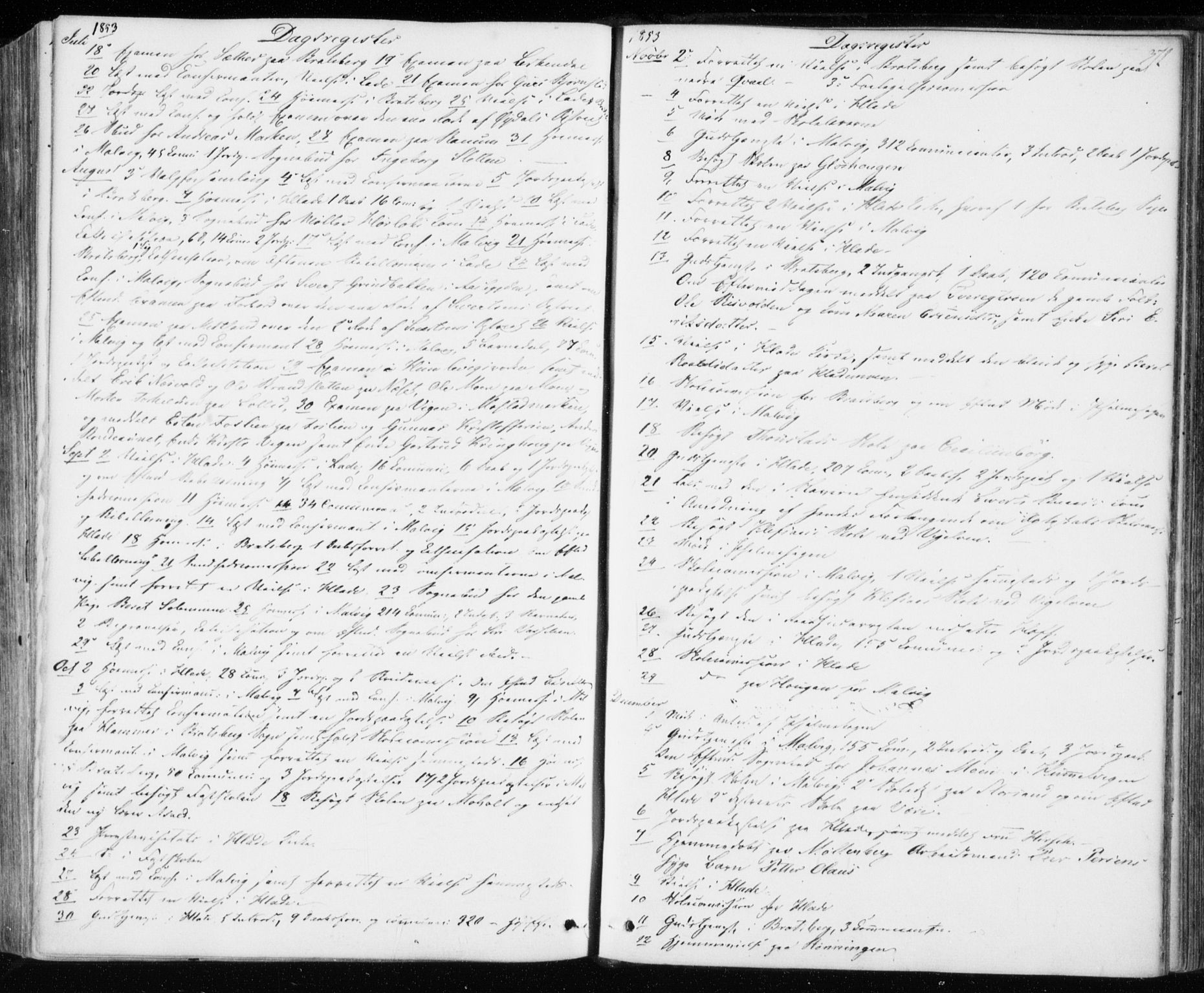 Ministerialprotokoller, klokkerbøker og fødselsregistre - Sør-Trøndelag, SAT/A-1456/606/L0291: Parish register (official) no. 606A06, 1848-1856, p. 372