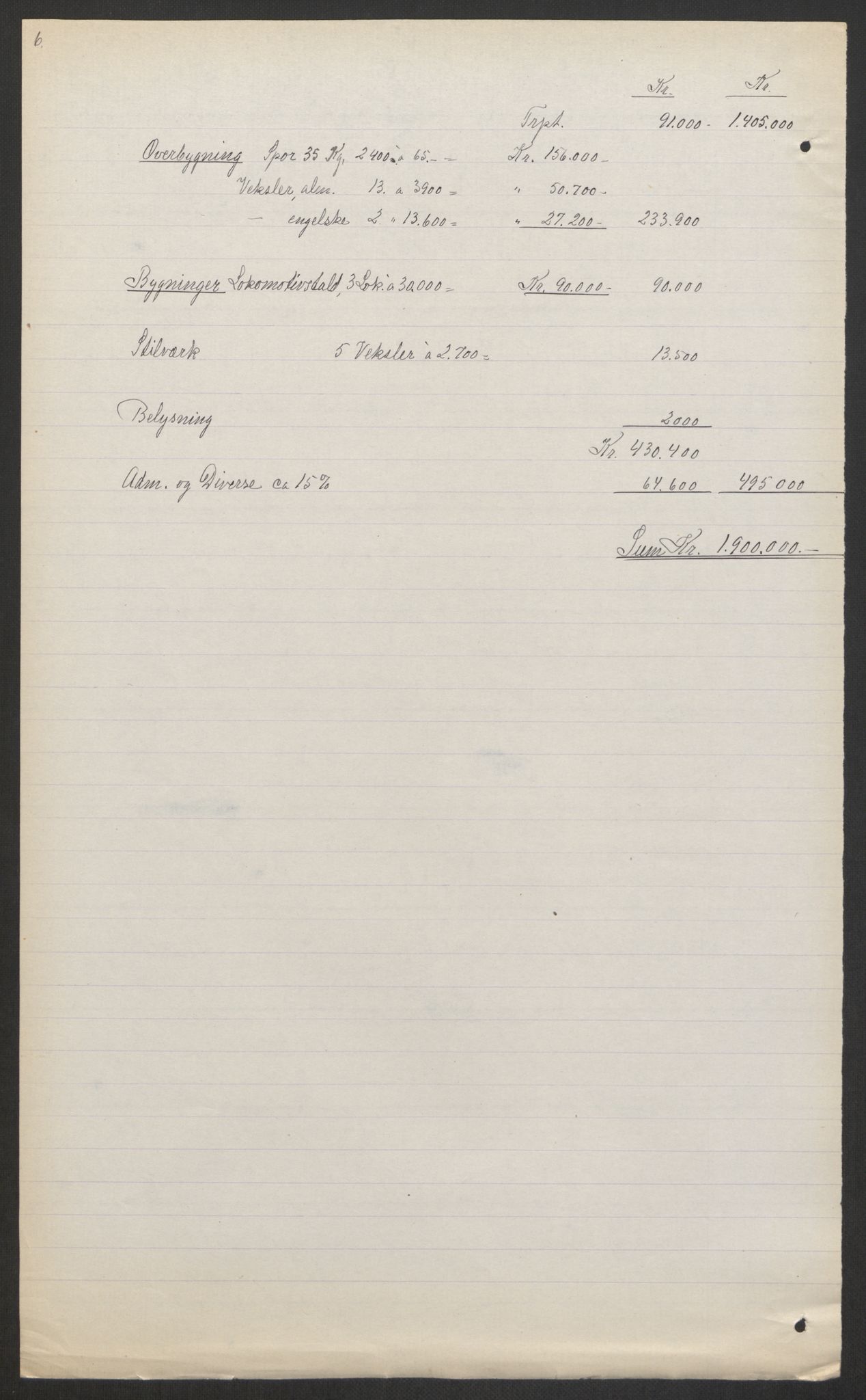 Norges Statsbaner, Baneavdelingen B, AV/RA-S-1619/1/F/Fa/L0042: NORGE-JYLLAND, 1920, p. 63