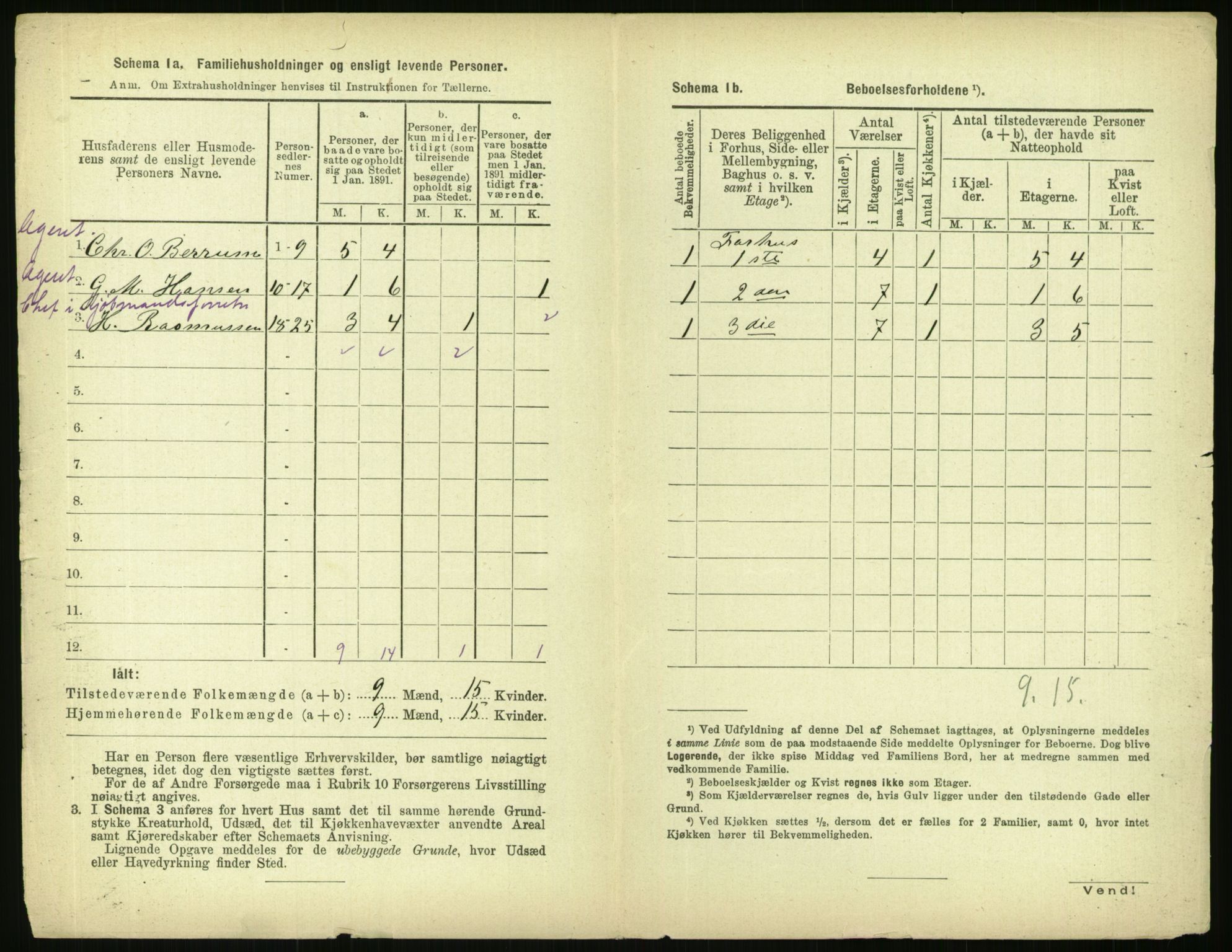 RA, 1891 census for 0301 Kristiania, 1891, p. 40558