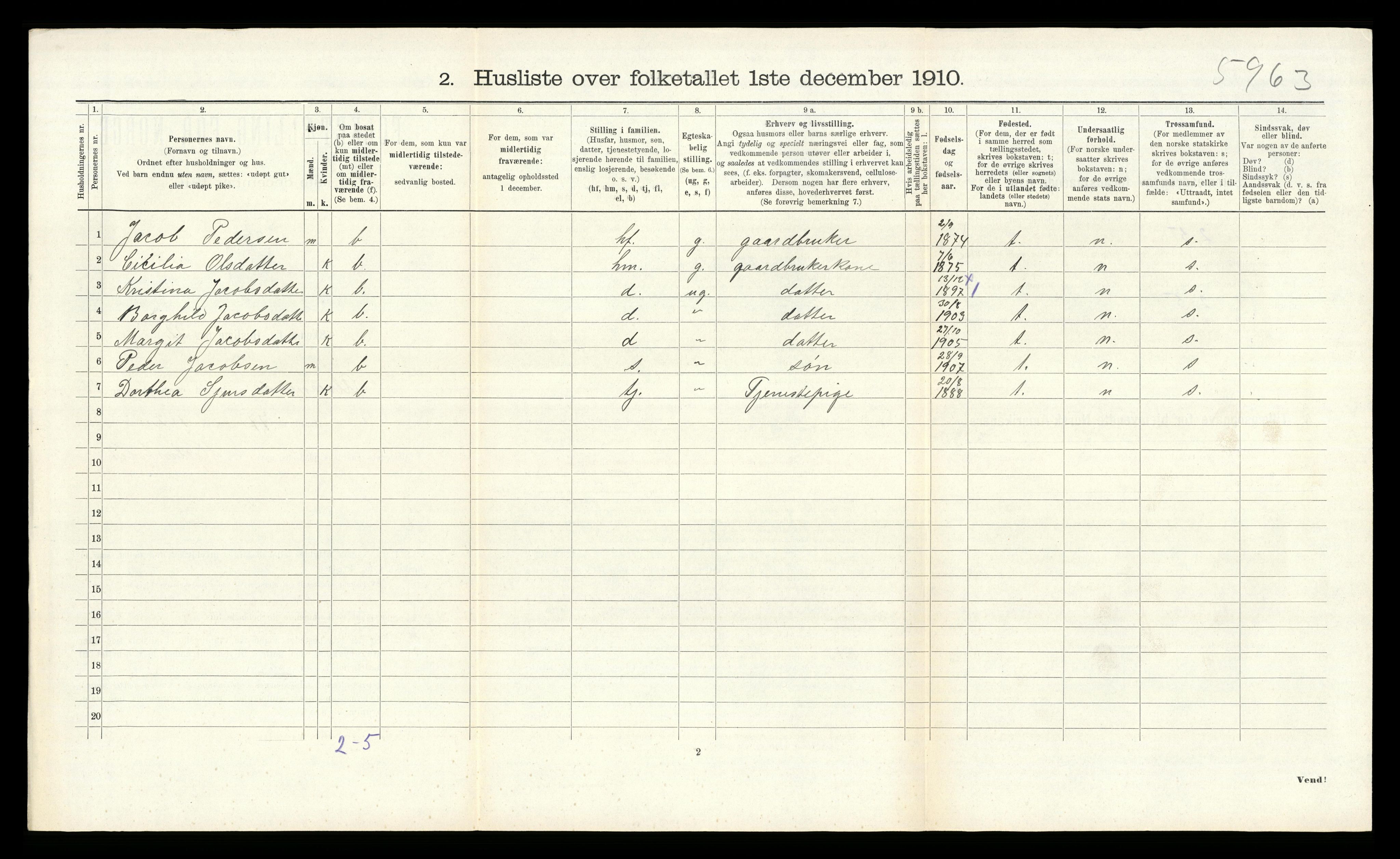 RA, 1910 census for Alversund, 1910, p. 929